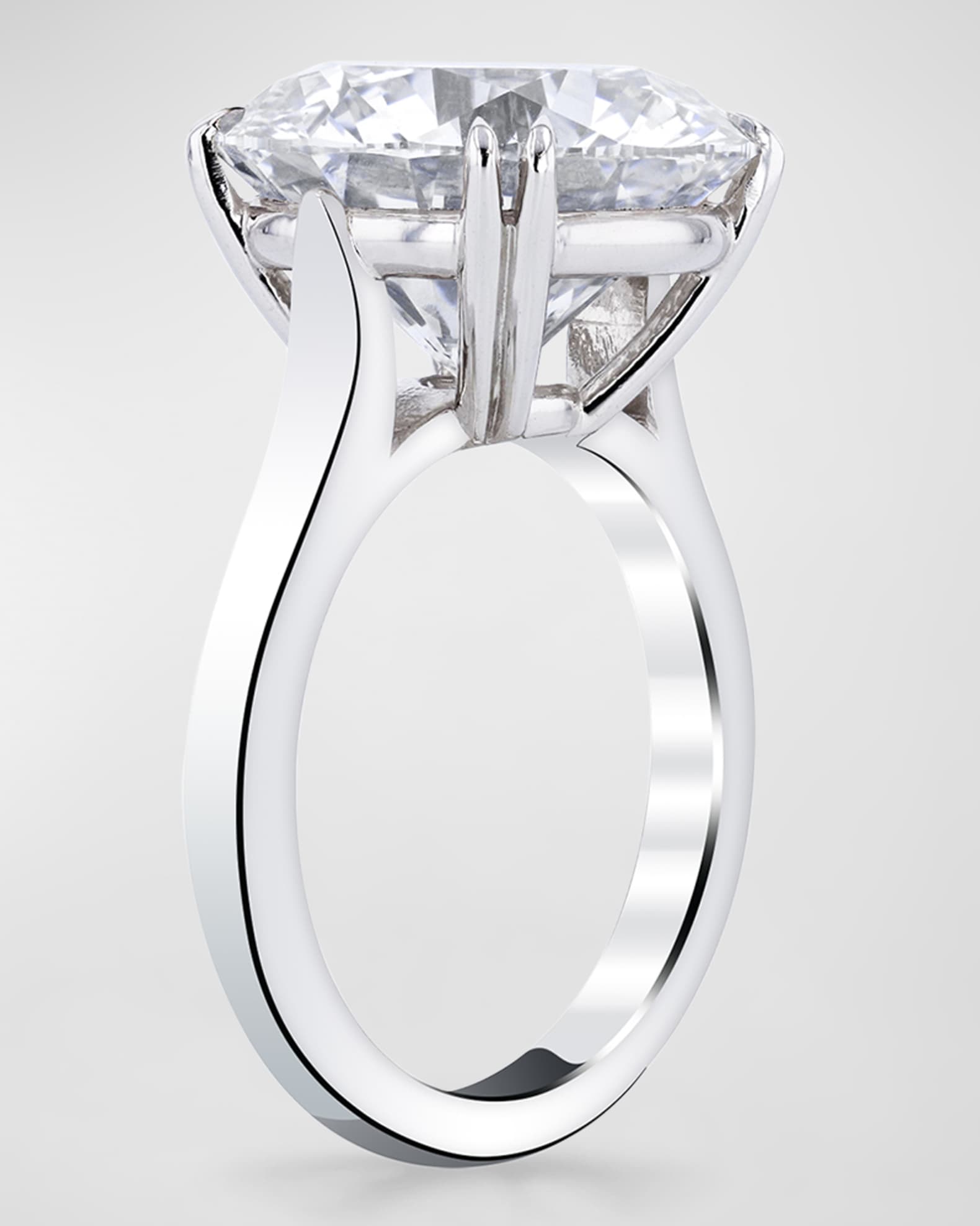 Platinum Round Solitaire Ring, 10.10tcw (Size 6.5) 1