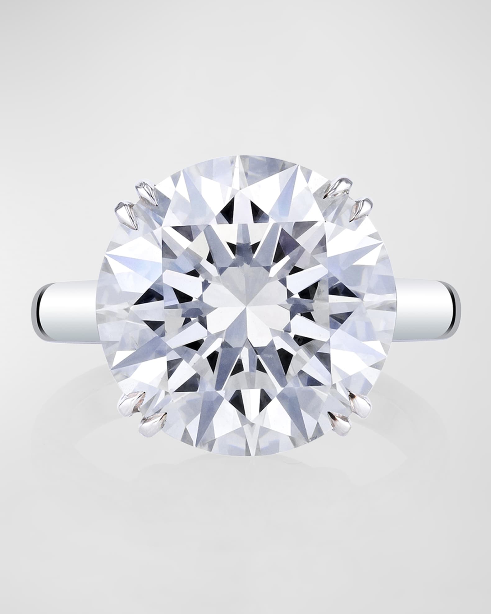 Platinum Round Solitaire Ring, 10.10tcw (Size 6.5) 0