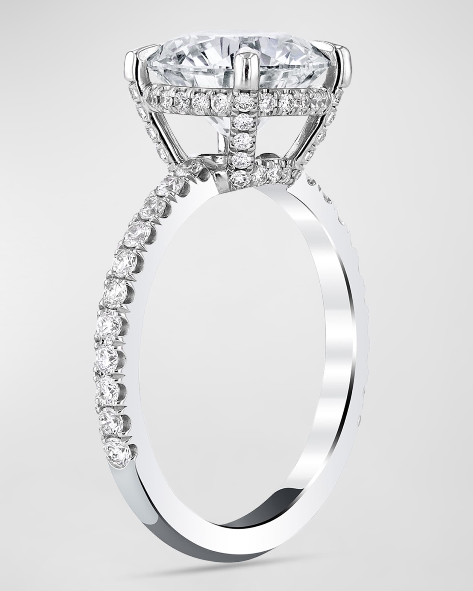 Platinum Round Diamond Ring, 3.53tcw (Size 6.5) 1