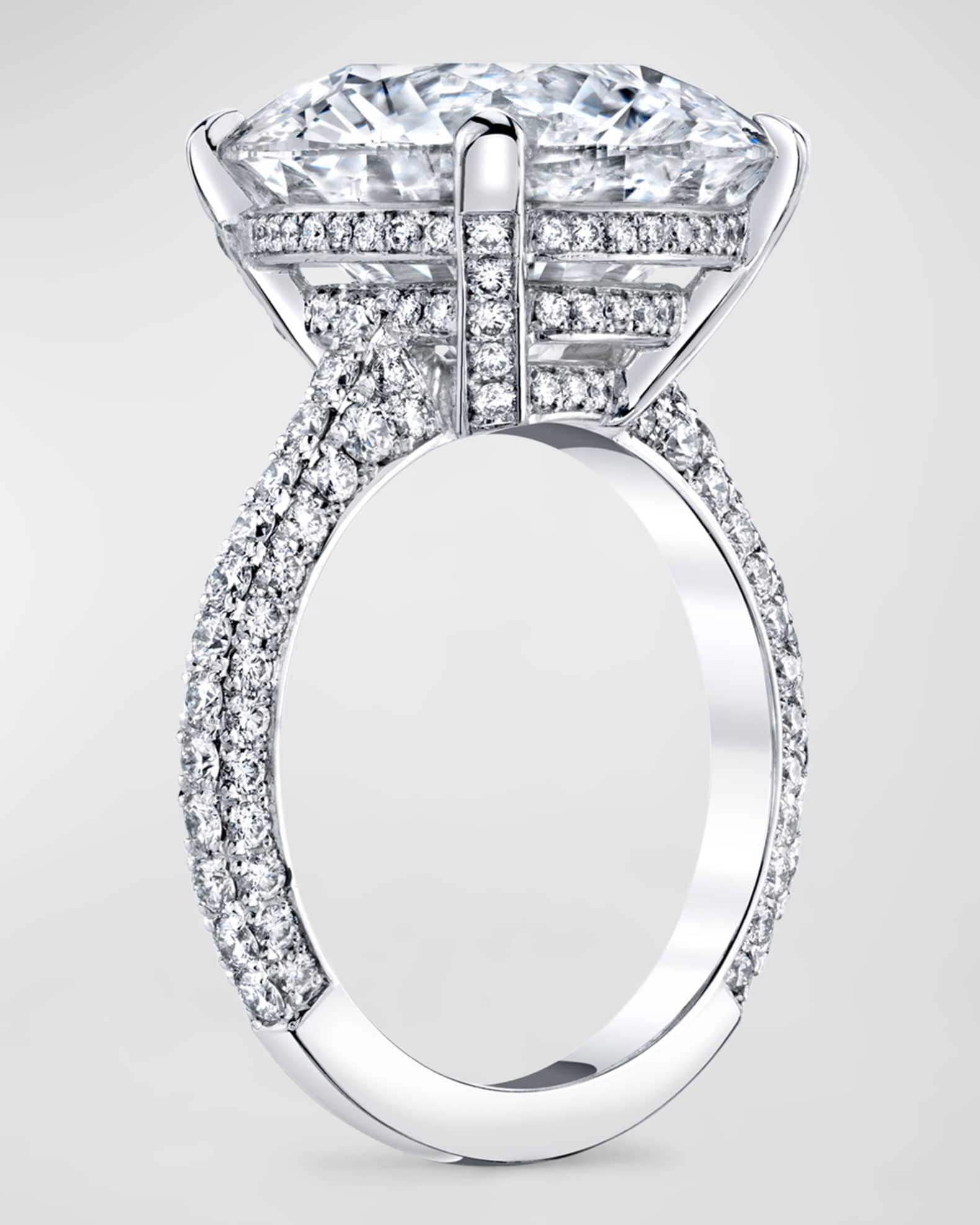 Platinum Round Diamond Ring, 10.60tcw (Size 6.5) 1