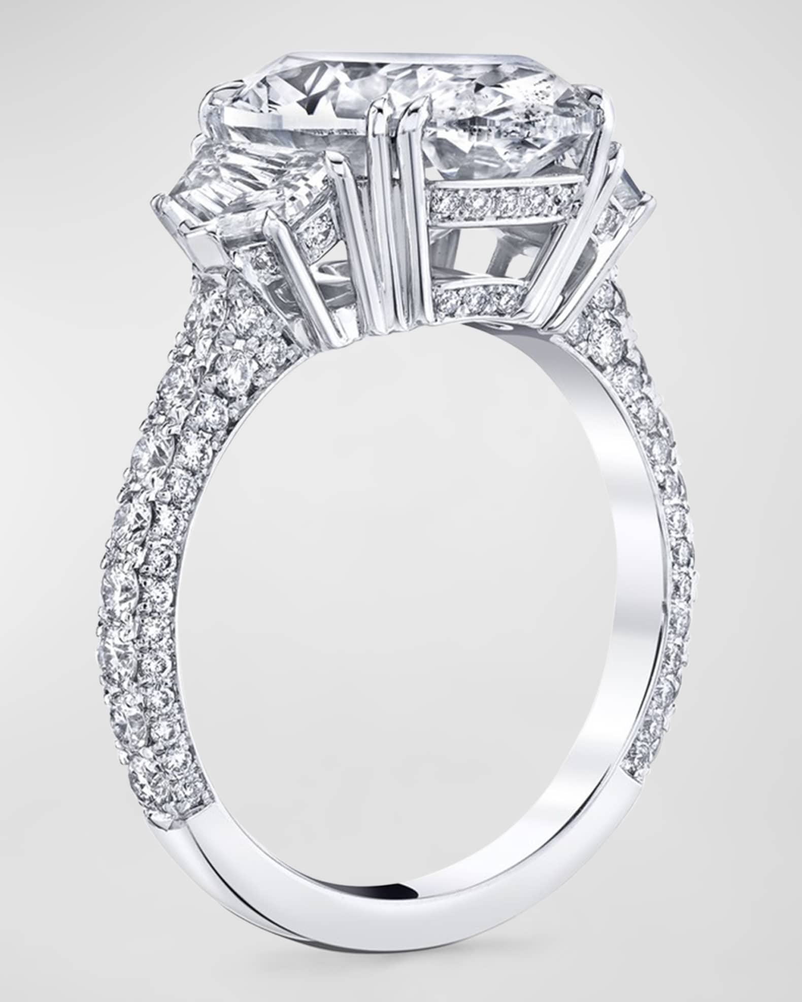 Platinum Large Oval Cut Diamond Ring, 6.67tcw (Size 6.5) 1