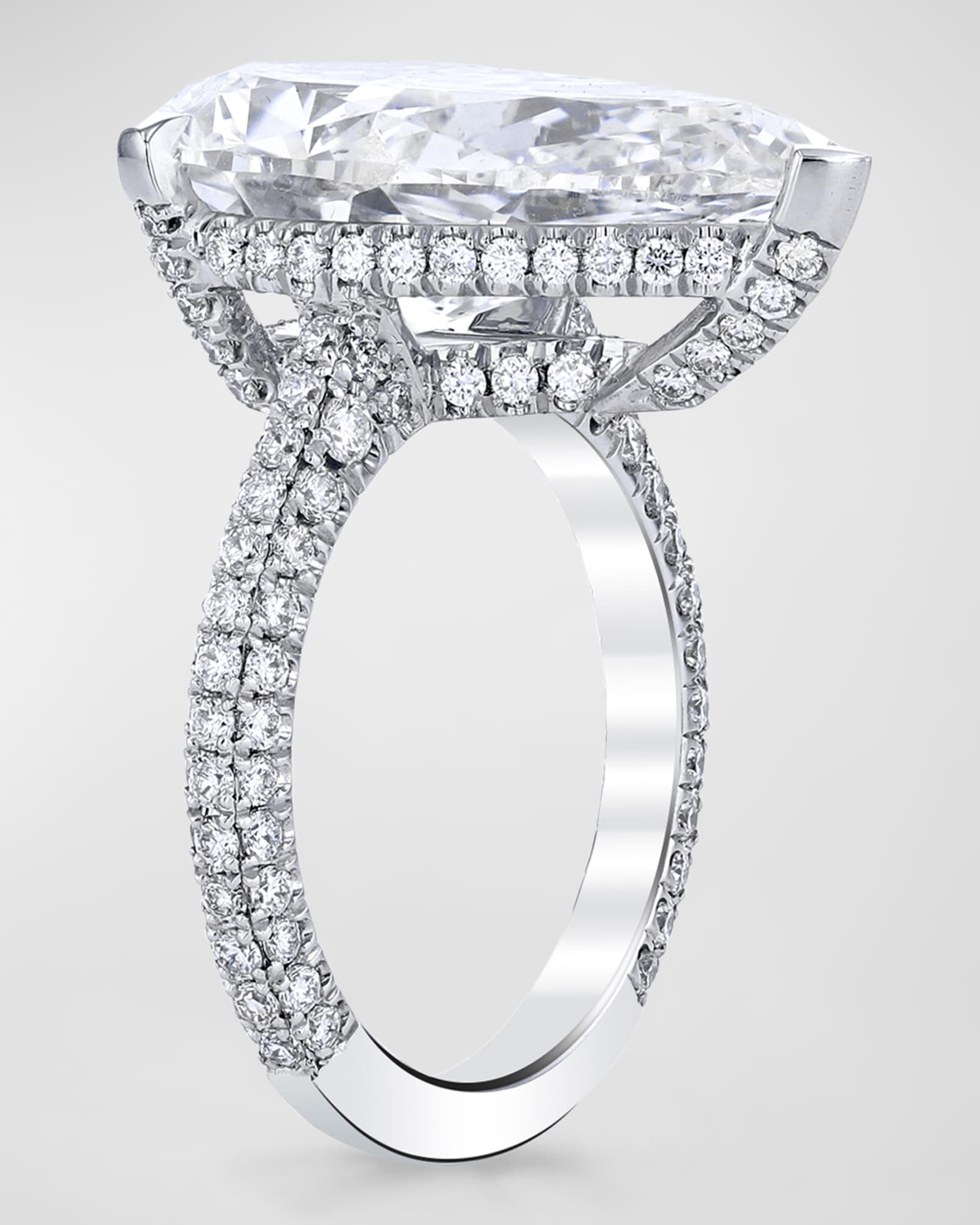 Platinum Pear Cut Diamond Ring, 11.20tcw (Size 6.5) 1