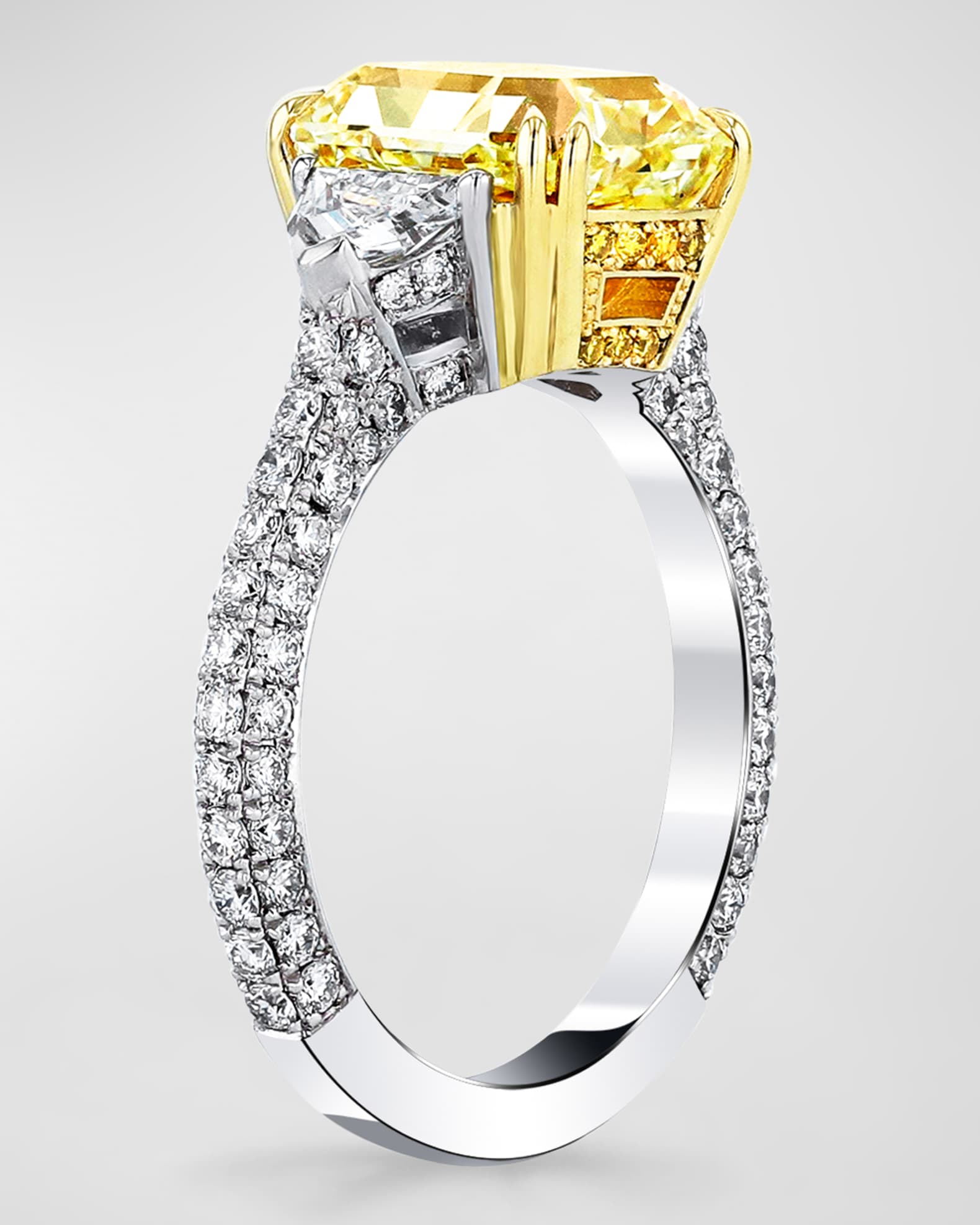 Yellow Radiant Cut Diamond Ring, 5.77tcw (Size 6.5) 1