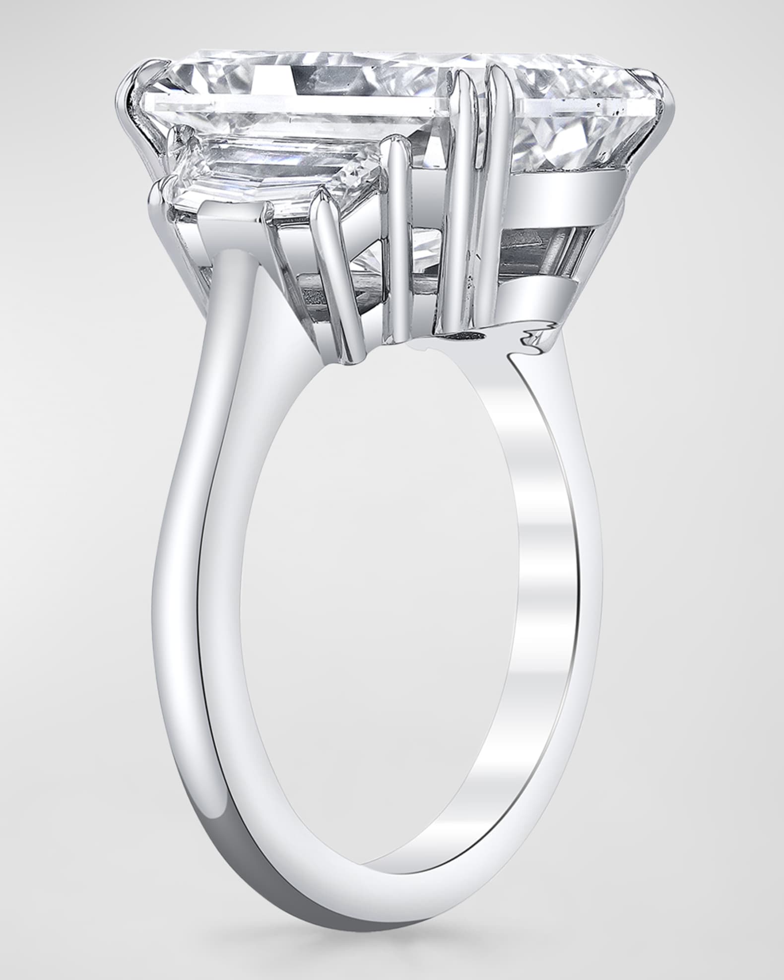 Platinum Elongated Radiant Cut Diamond Ring, 9.84tcw (Size 6.5) 1