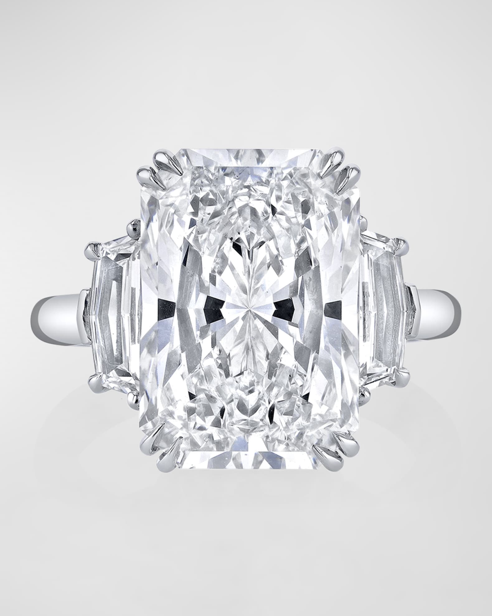 Platinum Elongated Radiant Cut Diamond Ring, 9.84tcw (Size 6.5) 0
