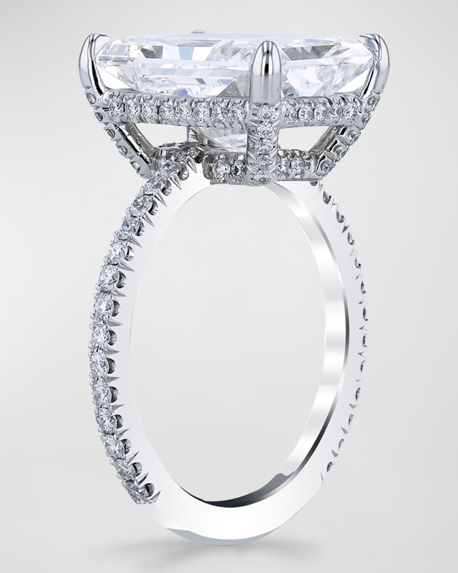 Platinum Radiant Cut Diamond Ring, 7.52tcw (Size 6.5) 1