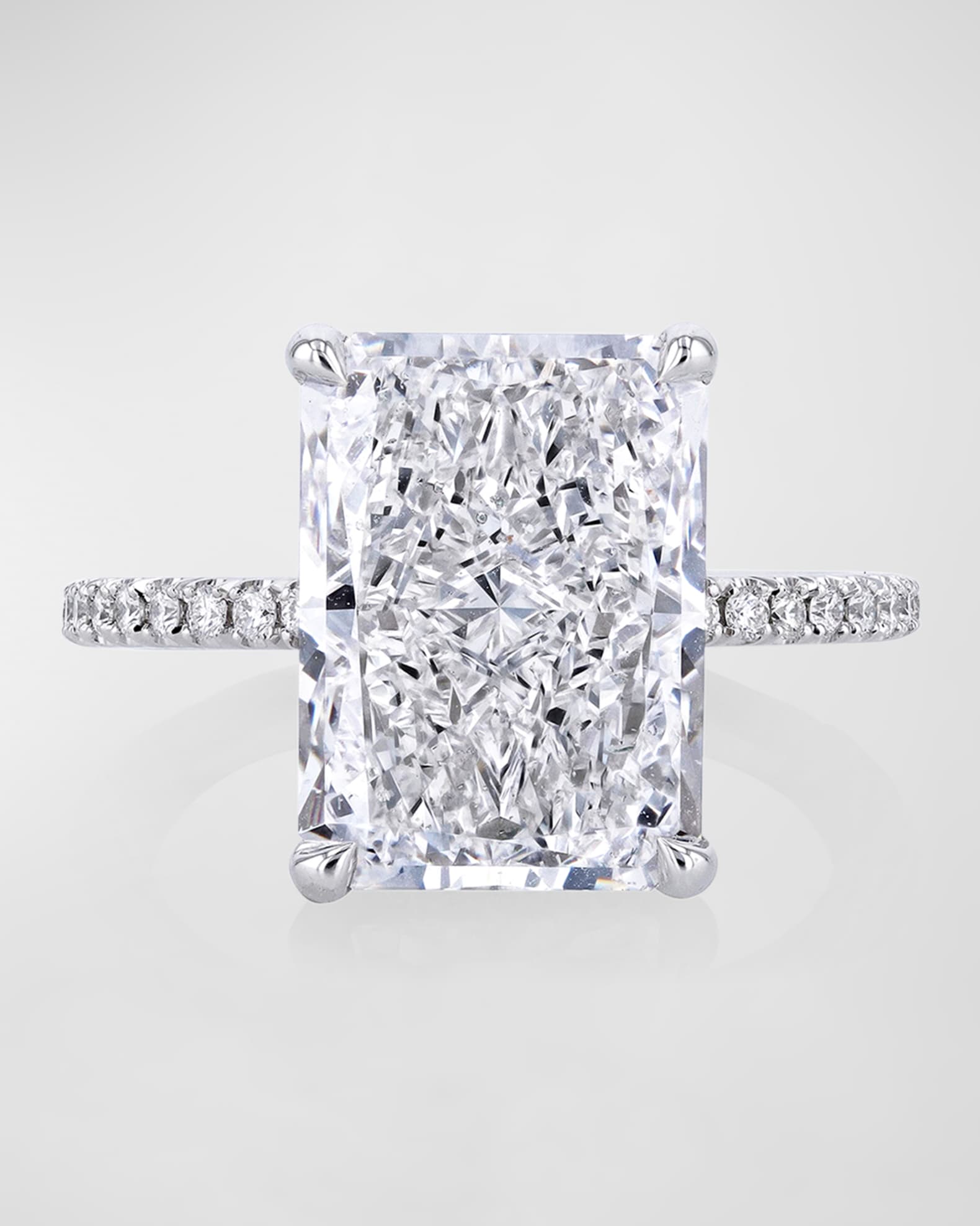 Platinum Radiant Cut Diamond Ring, 7.52tcw (Size 6.5) 0