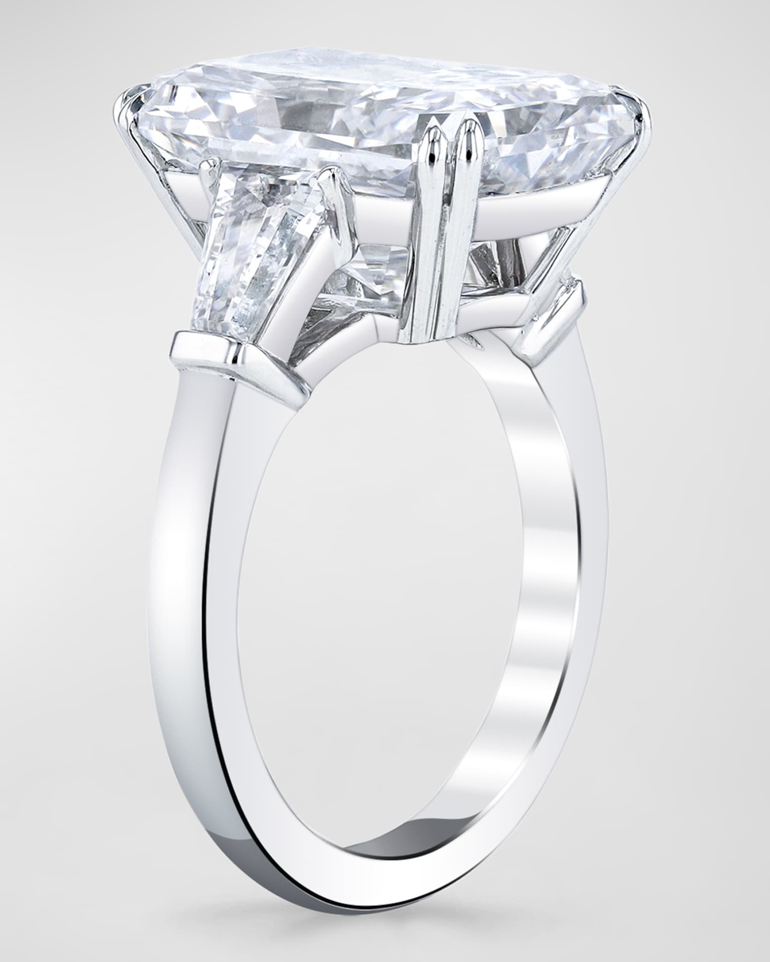 Platinum Three Stone Radiant Diamond Ring, 9.87tcw (Size 6.5) 1