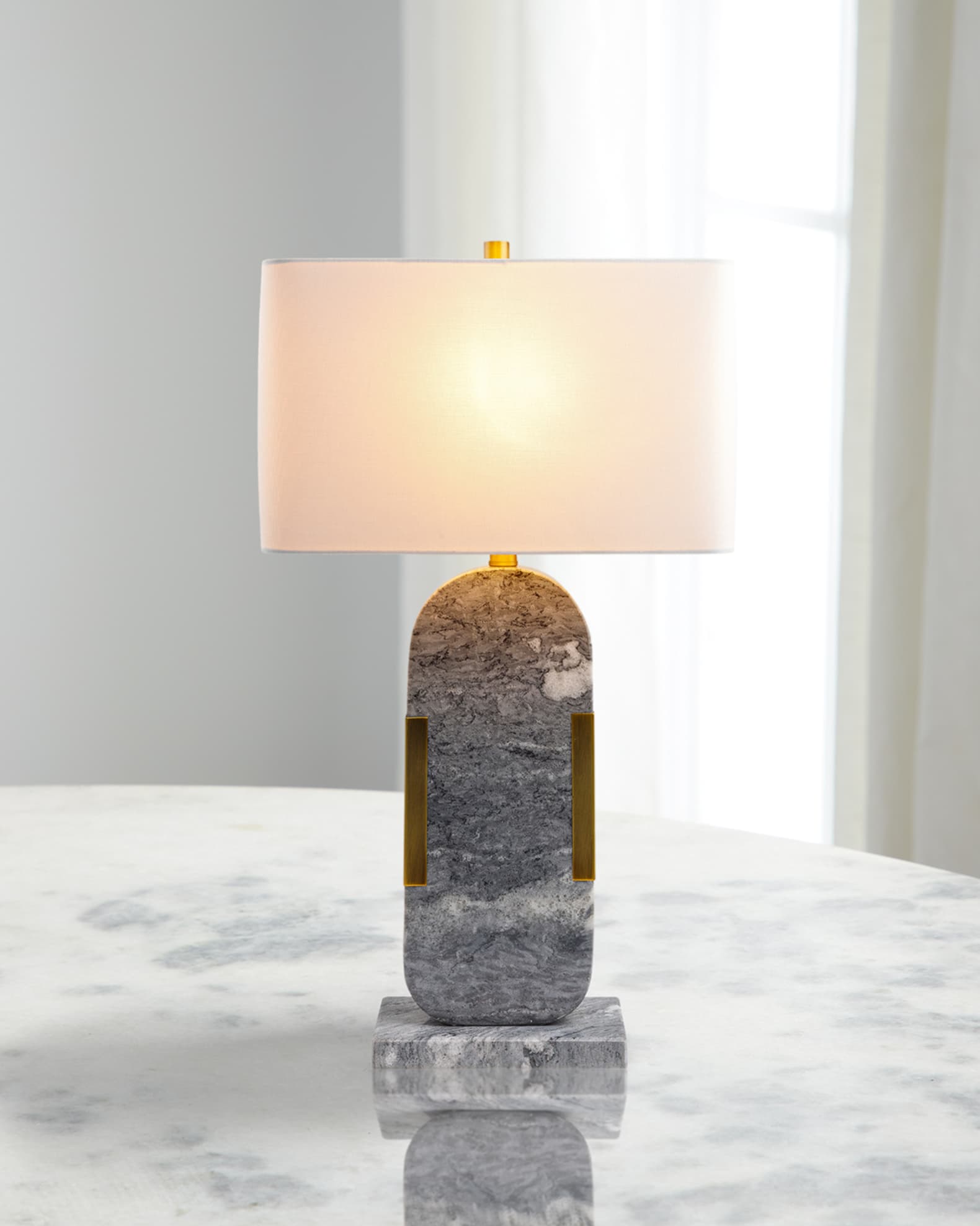 Surya Auroria 28" Marble Table Lamp
