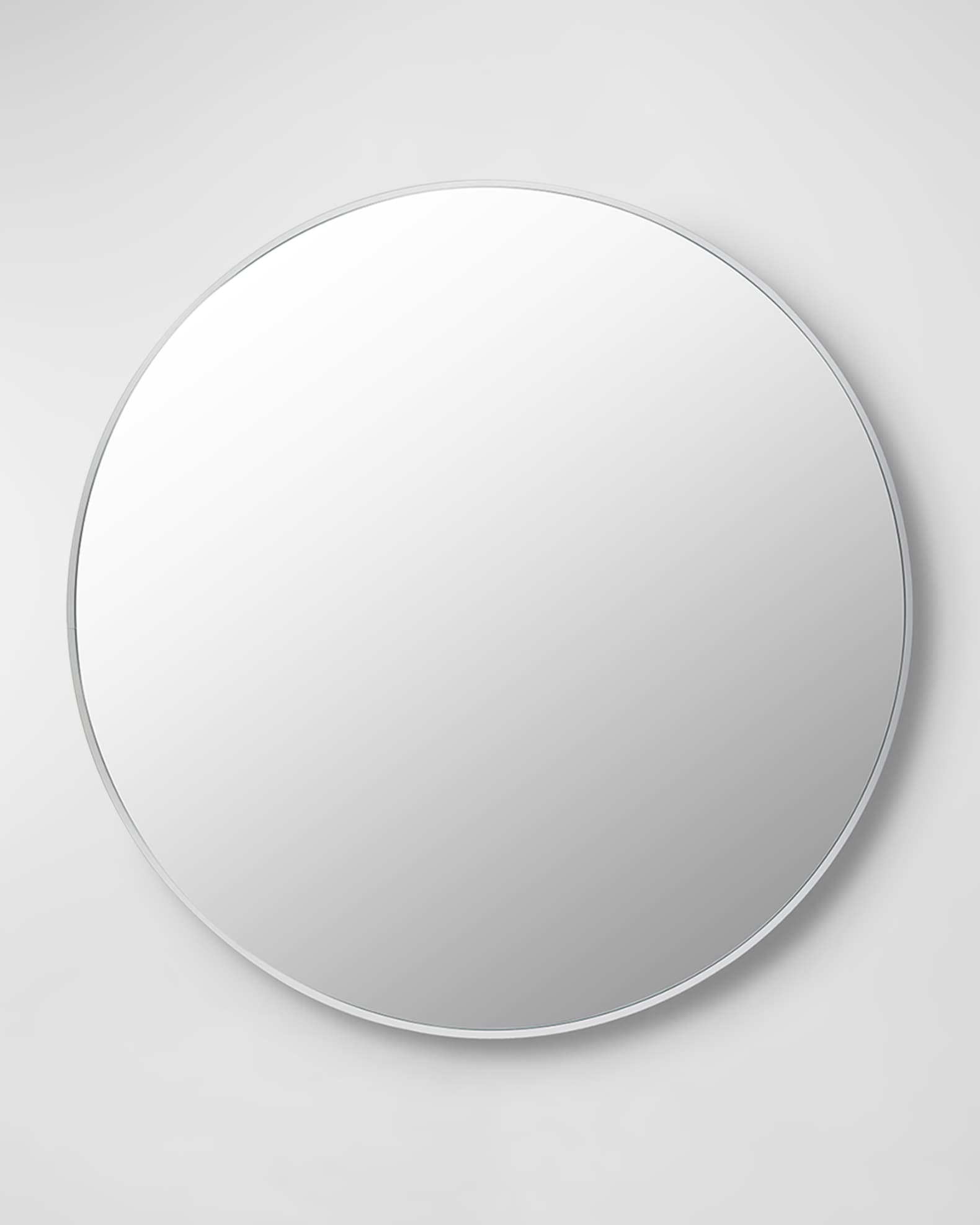 Aranya 36" Round Wall Mirror, White 0