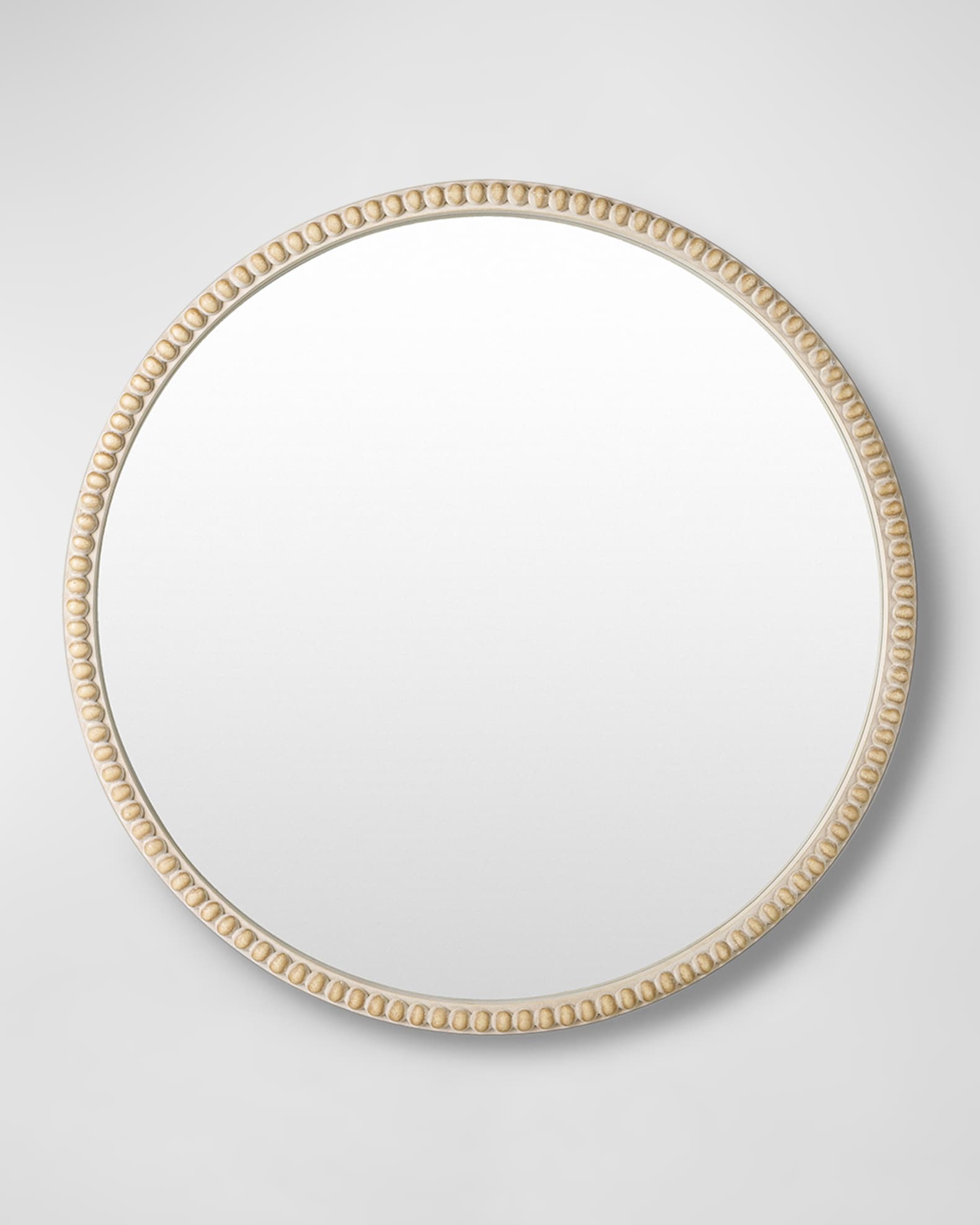 Surya Dwarka Wooden Round Mirror