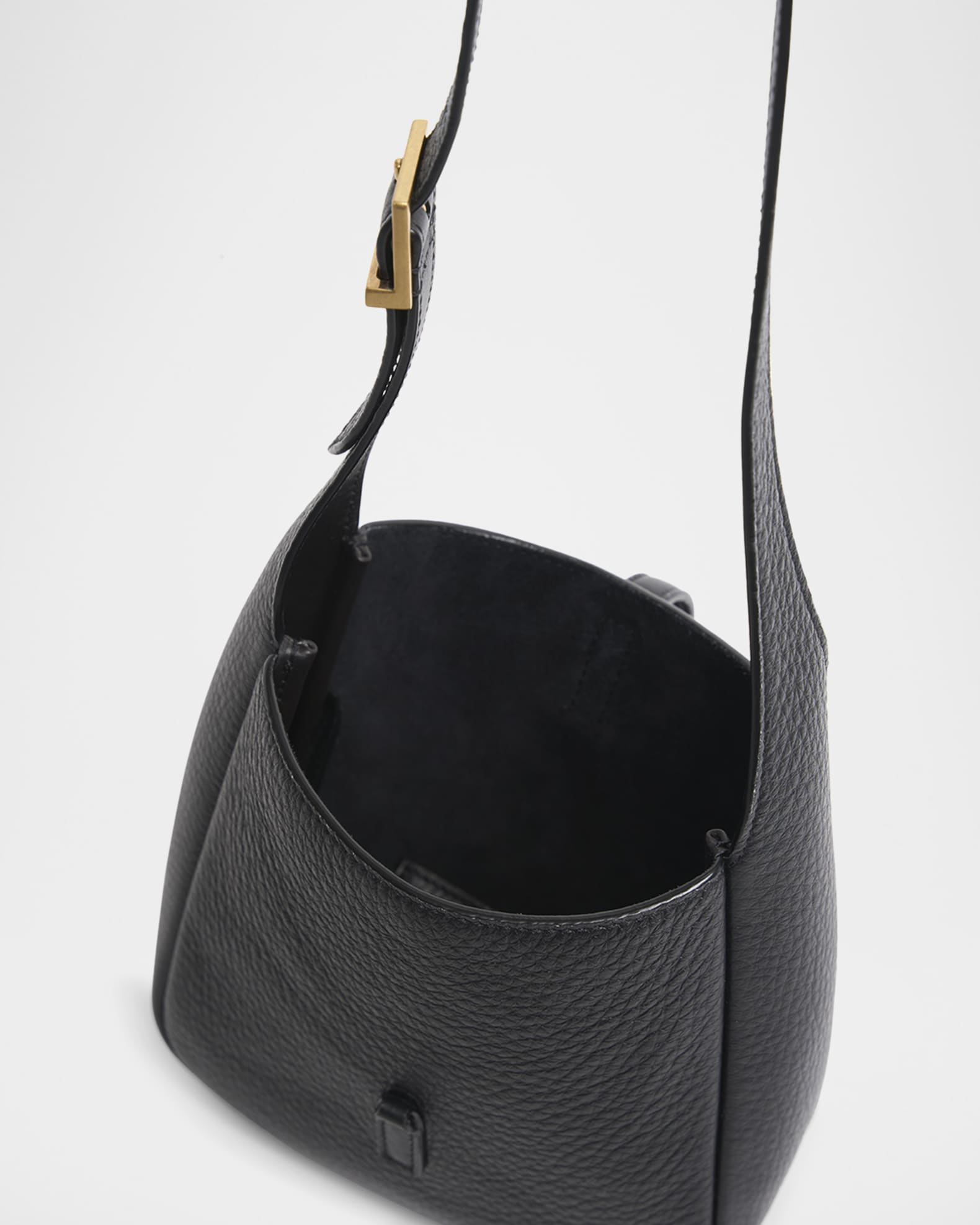 Saint Laurent Le 5 A 7 YSL Hobo Bag in Deer Leather | Neiman