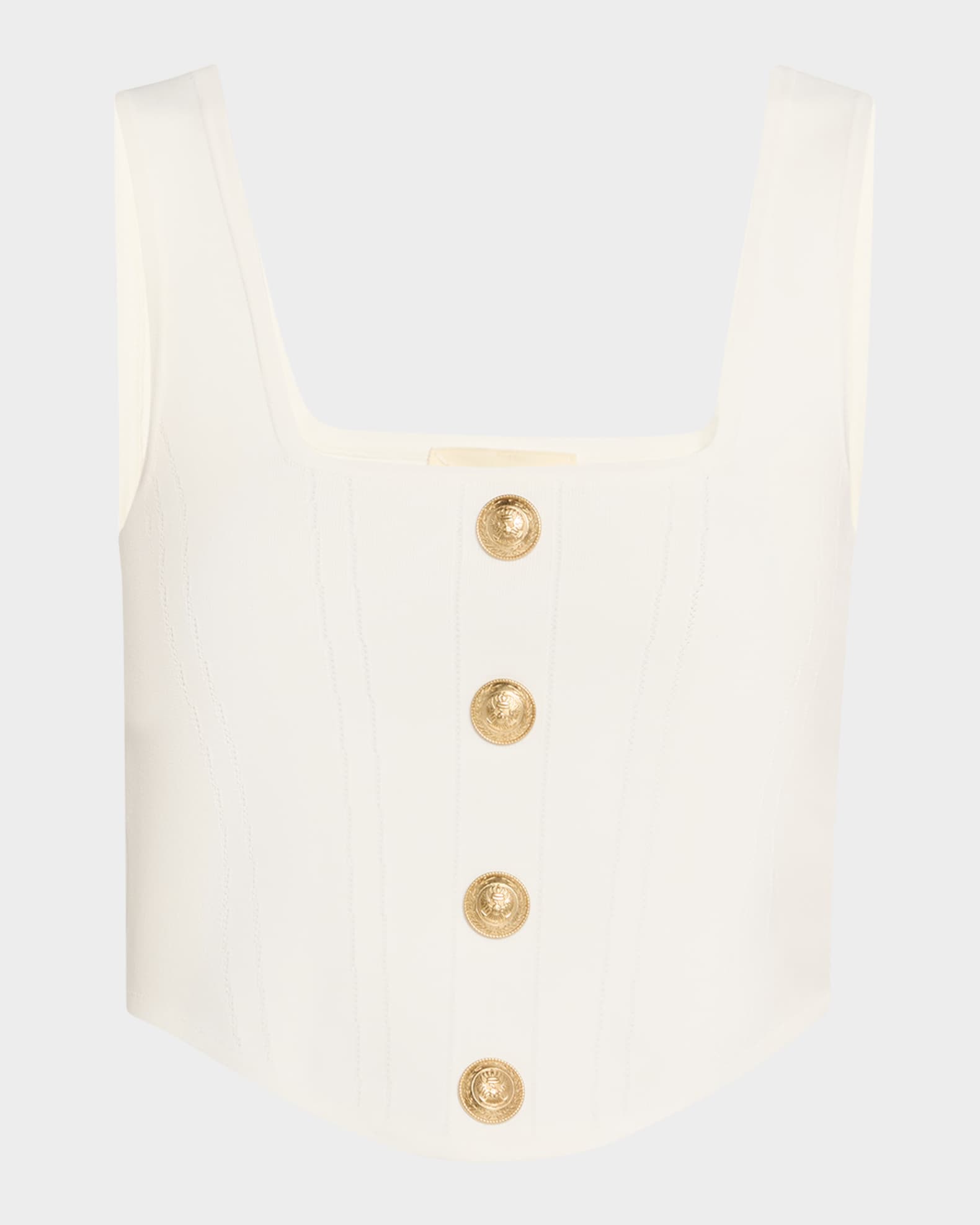L'Agence Saga Square-Neck Corset Top | Neiman Marcus
