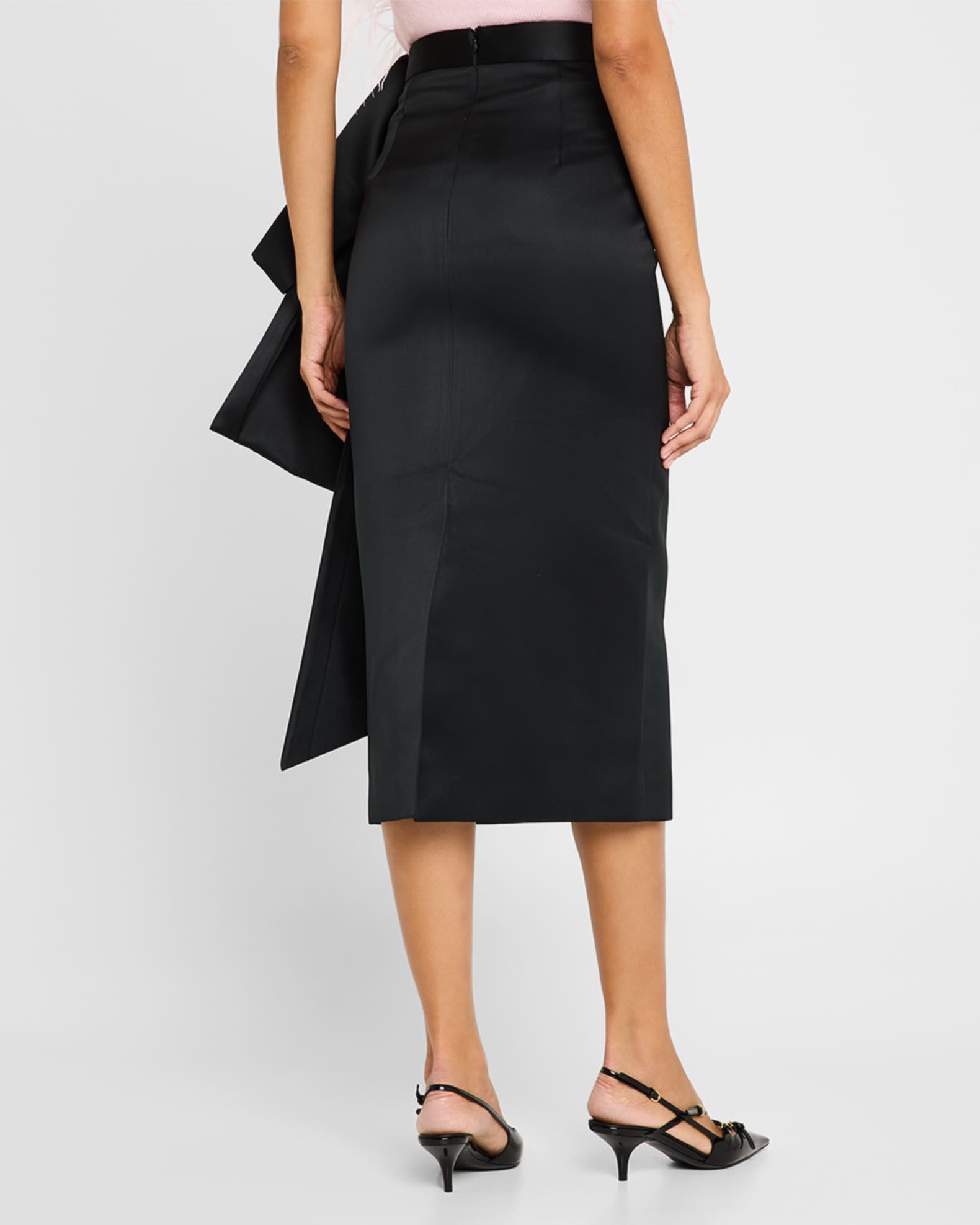 Satin midi skirt 6.5 cheap