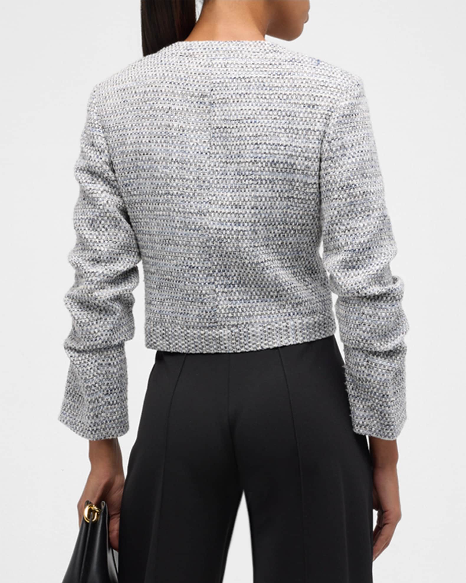 ★決算特価商品★ Derek Lam Jacket Sleeve Ruched Tweed Piera Crosby 10 バッグ
