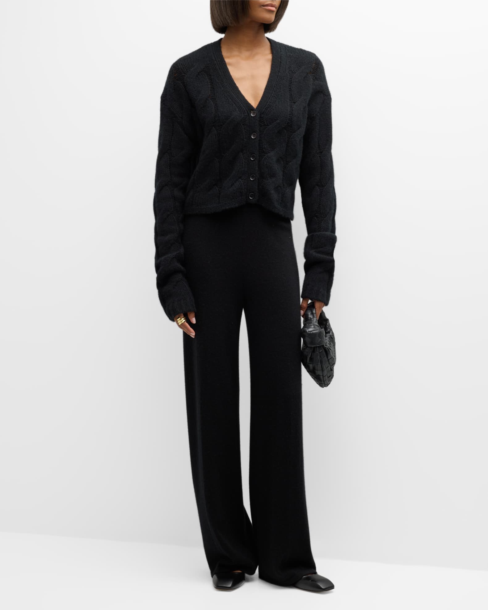 Jolie Cashmere Cable-Knit Cardigan 1