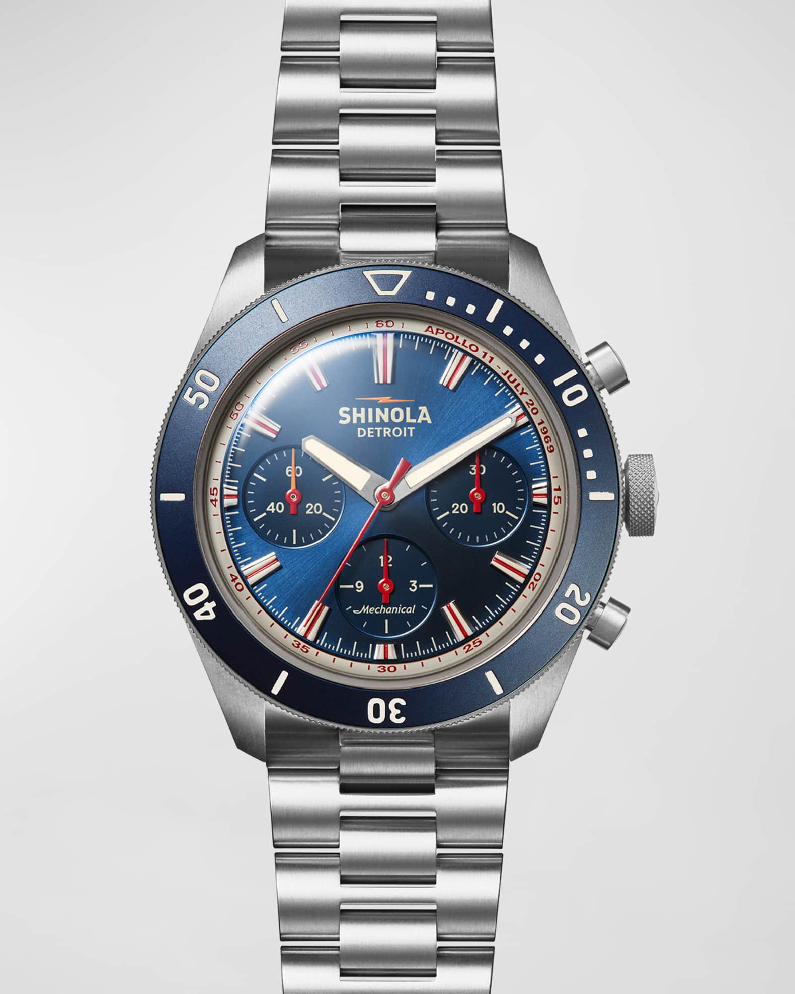 Men's 43mm Monster Chronograph Titanium Bracelet Watch 0