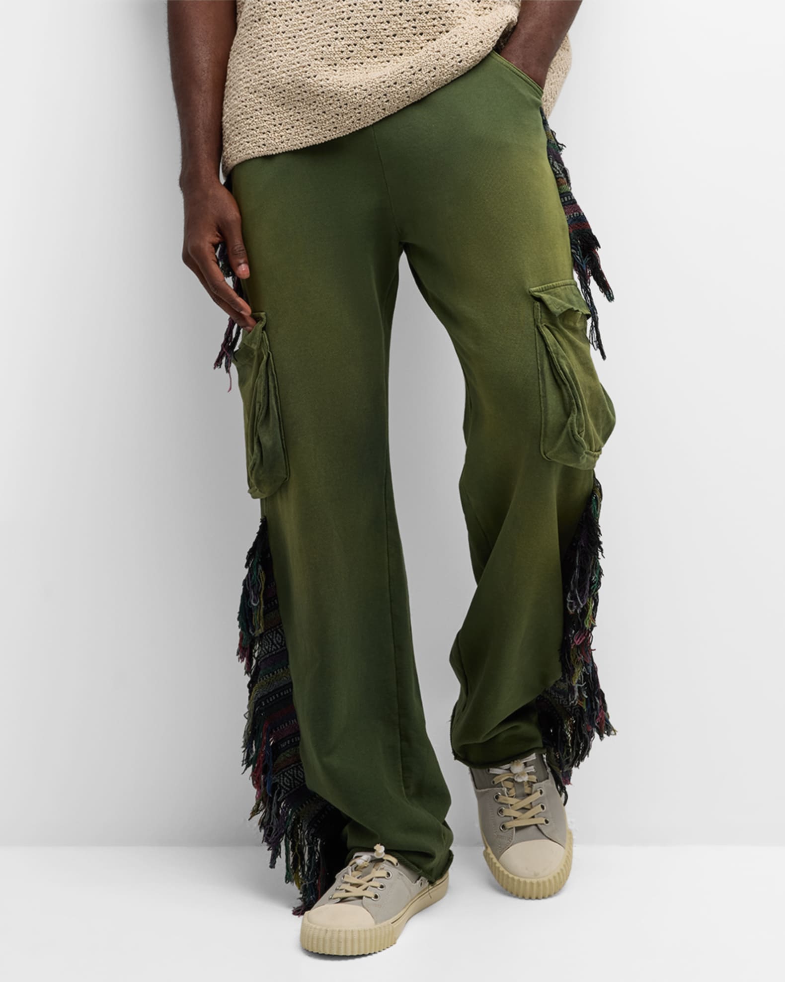 Fringe jogger pants on sale