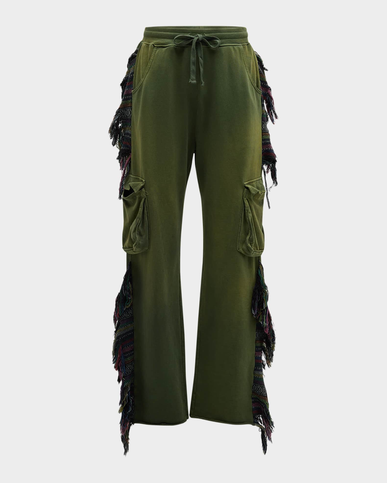 Fringe jogger pants sales