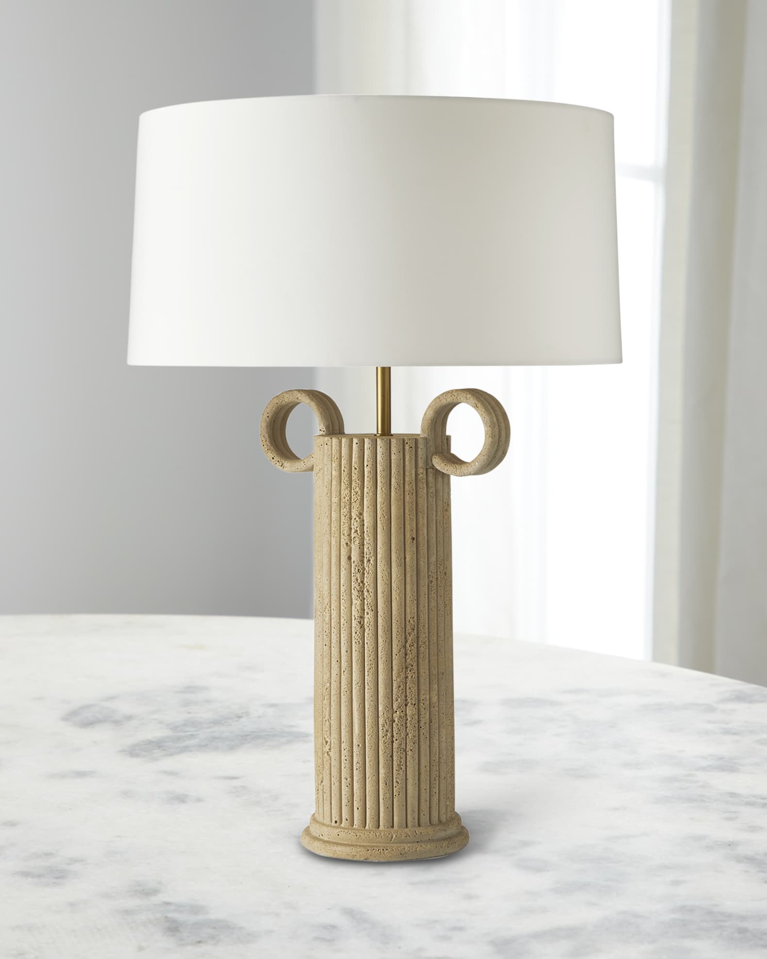 Eros 30" Faux Travertine Table Lamp 1