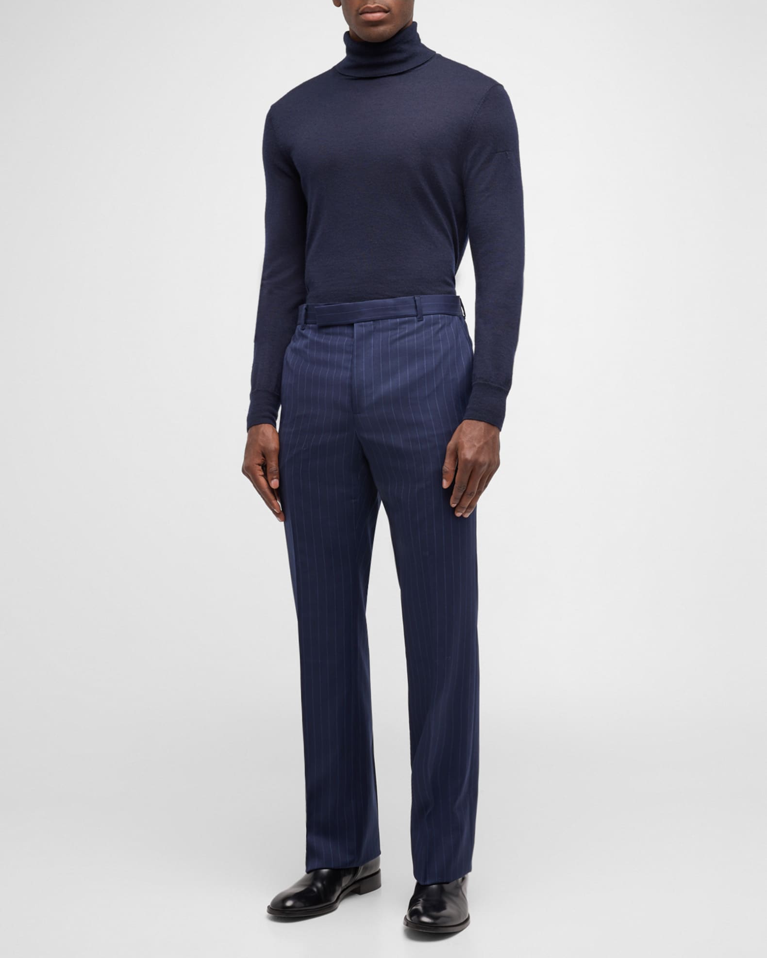 Givenchy Men's Bold Stripe Wool Trousers | Neiman Marcus
