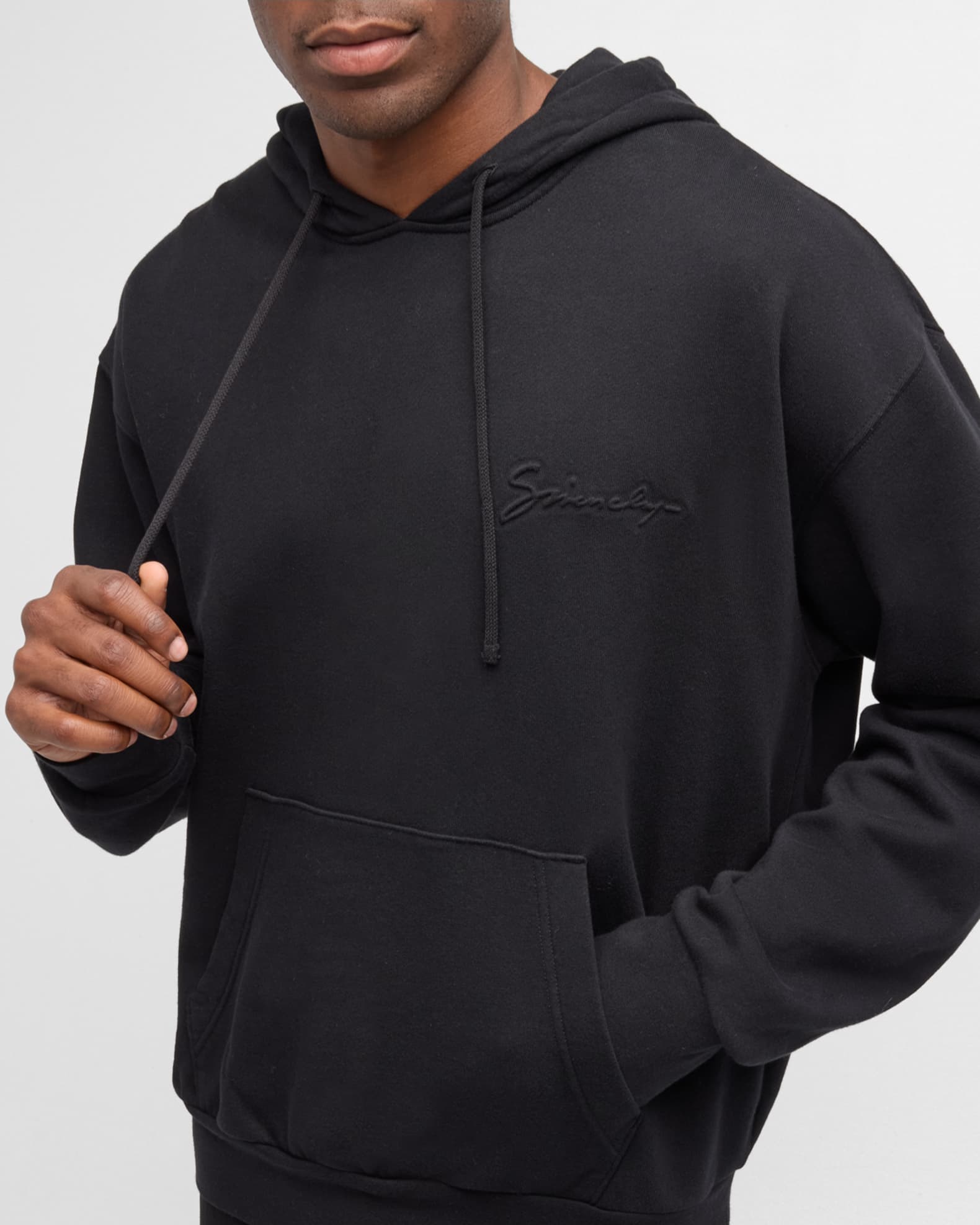 Givenchy Men's Embossed Logo Hoodie | Neiman Marcus