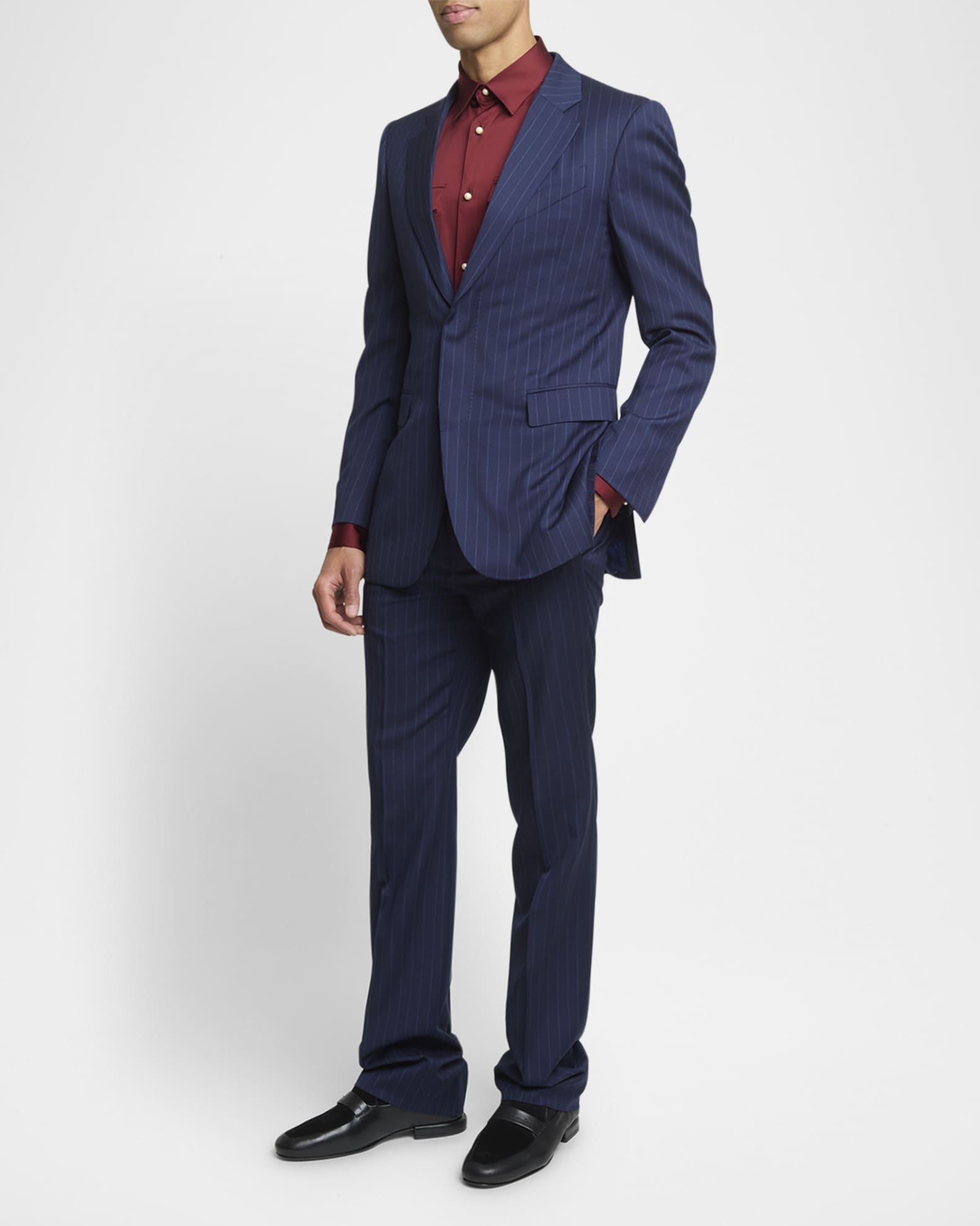 Men s Bold Stripe Wool Sport Coat