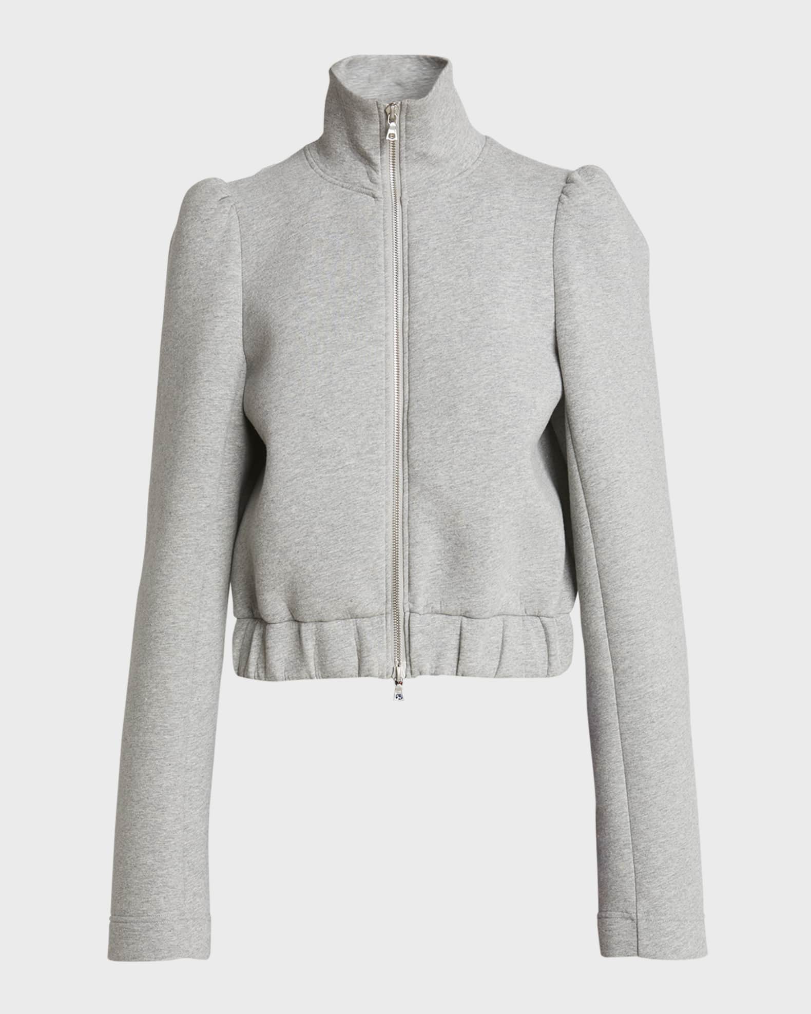 Dries Van Noten Huras Zip-Up Jacket with Elastic Hem Dries Van Noten Huras Zip-Up Jacket with Elastic Hem