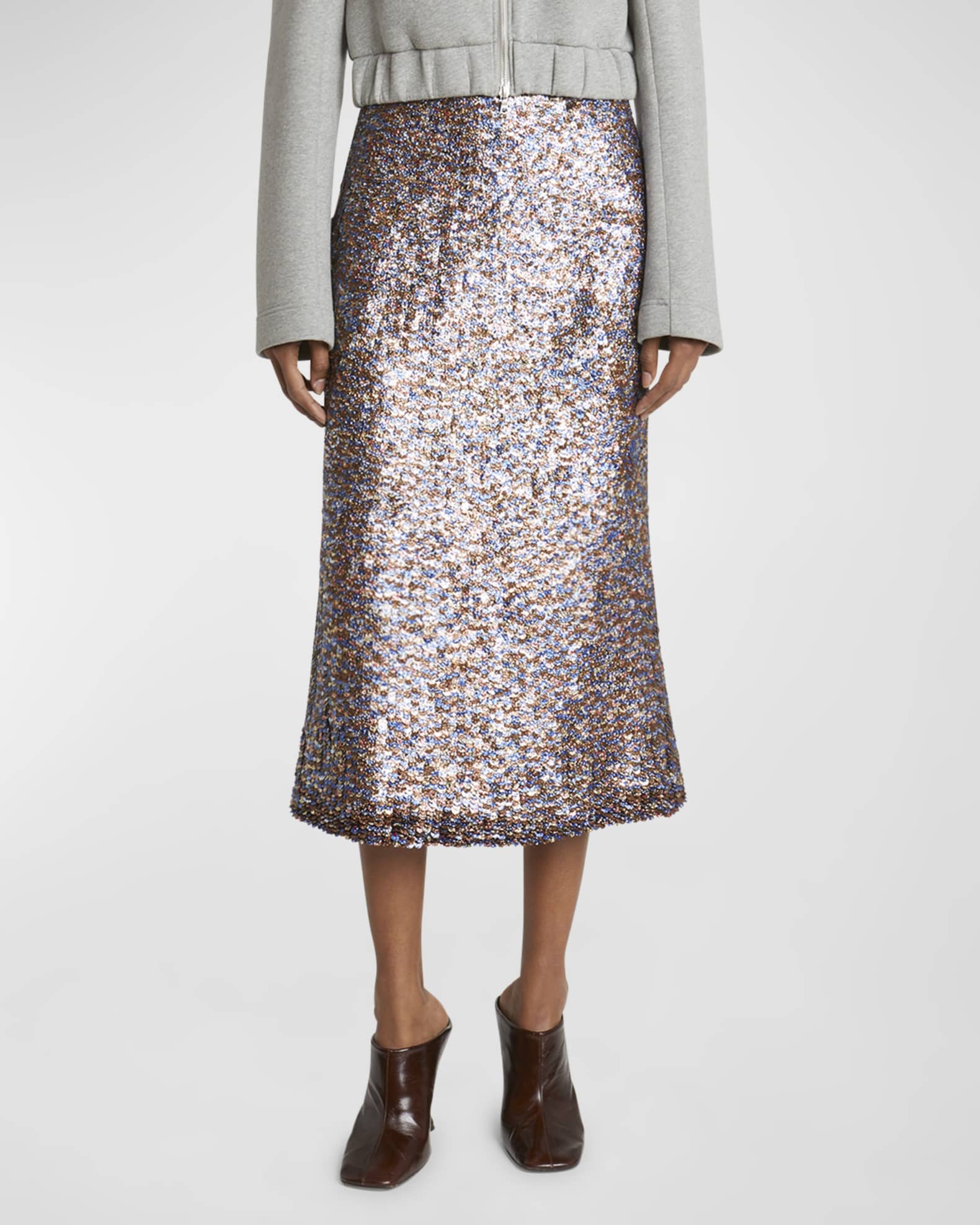 Sibyl Sequin Embellished Midi Skirt