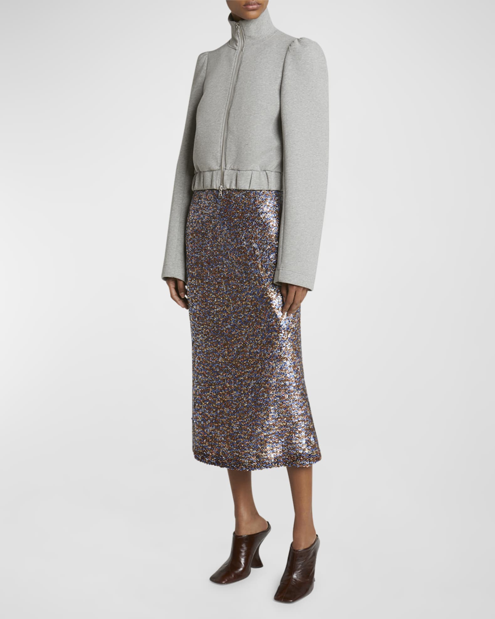 Dries Van Noten Sibyl Sequin Embellished Midi Skirt | Neiman
