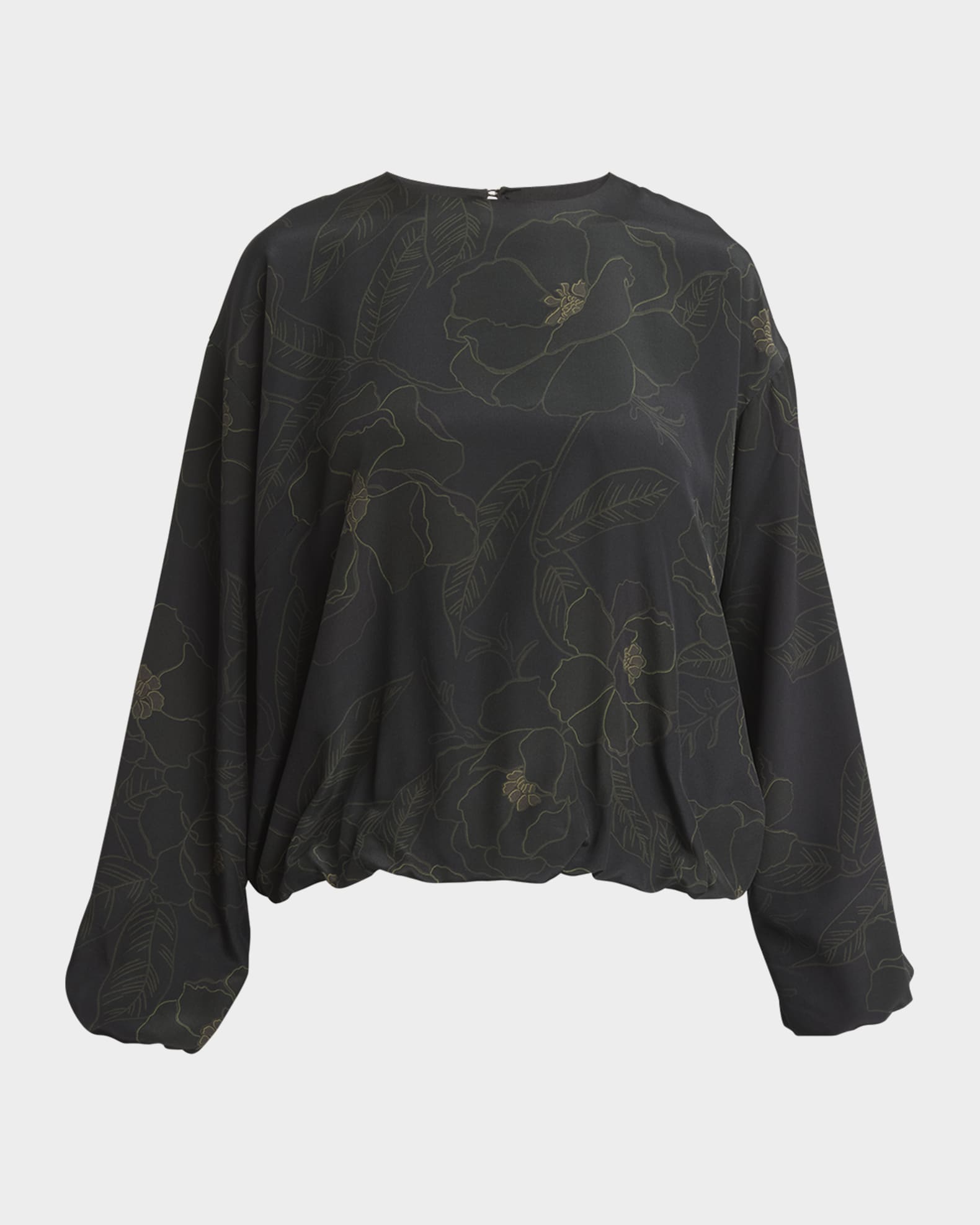 Capo Floral Print Shirt with Elastic Hem 0