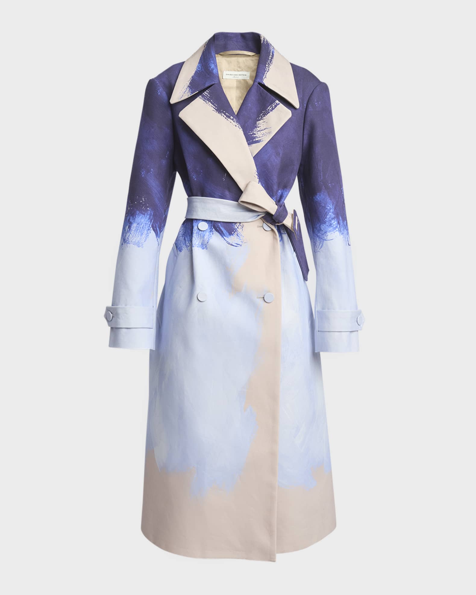 Dries Van Noten Blue Sequinned Coat