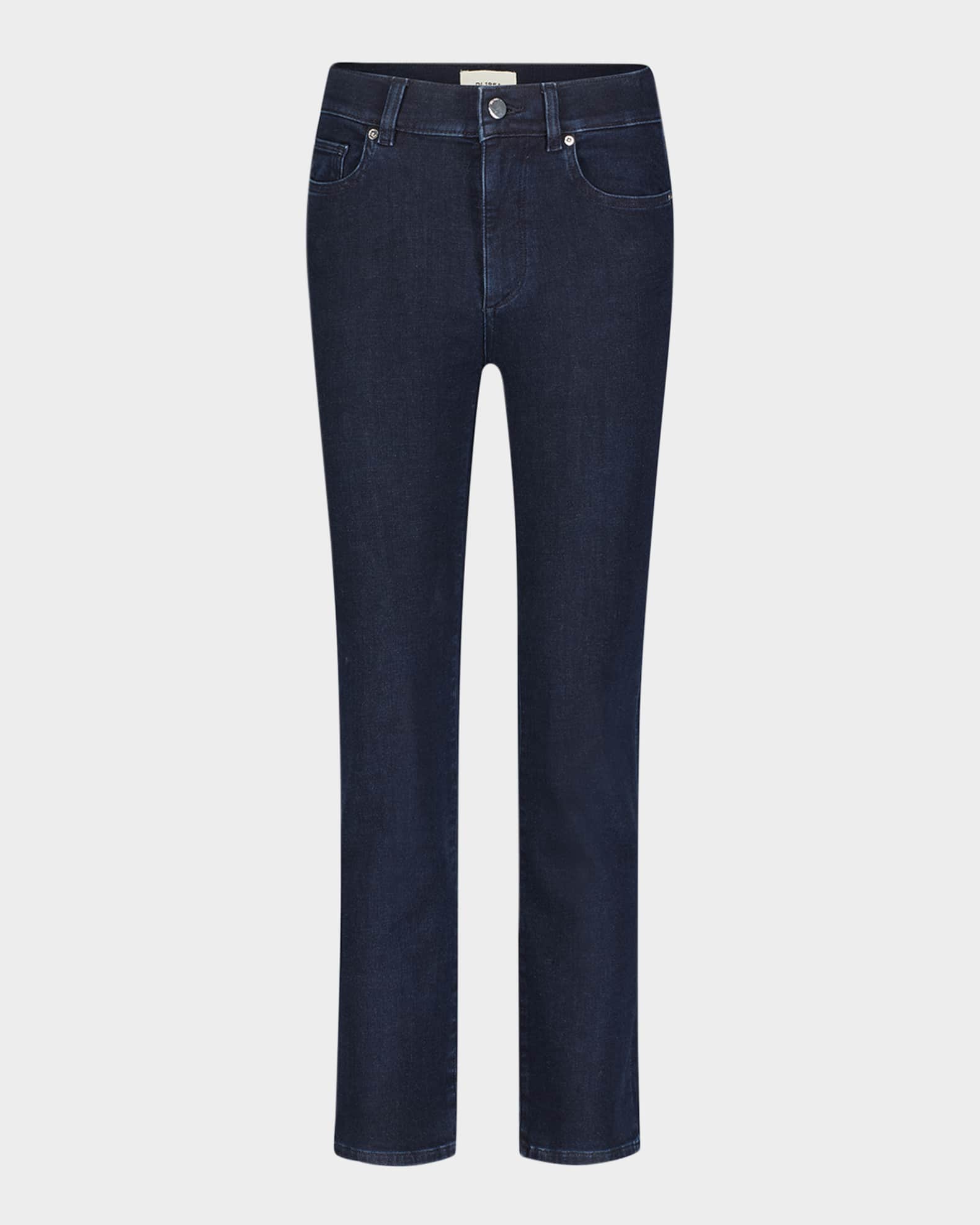 DL1961 Mara Straight Mid-Rise Instasculpt Ankle Jeans | Neiman Marcus
