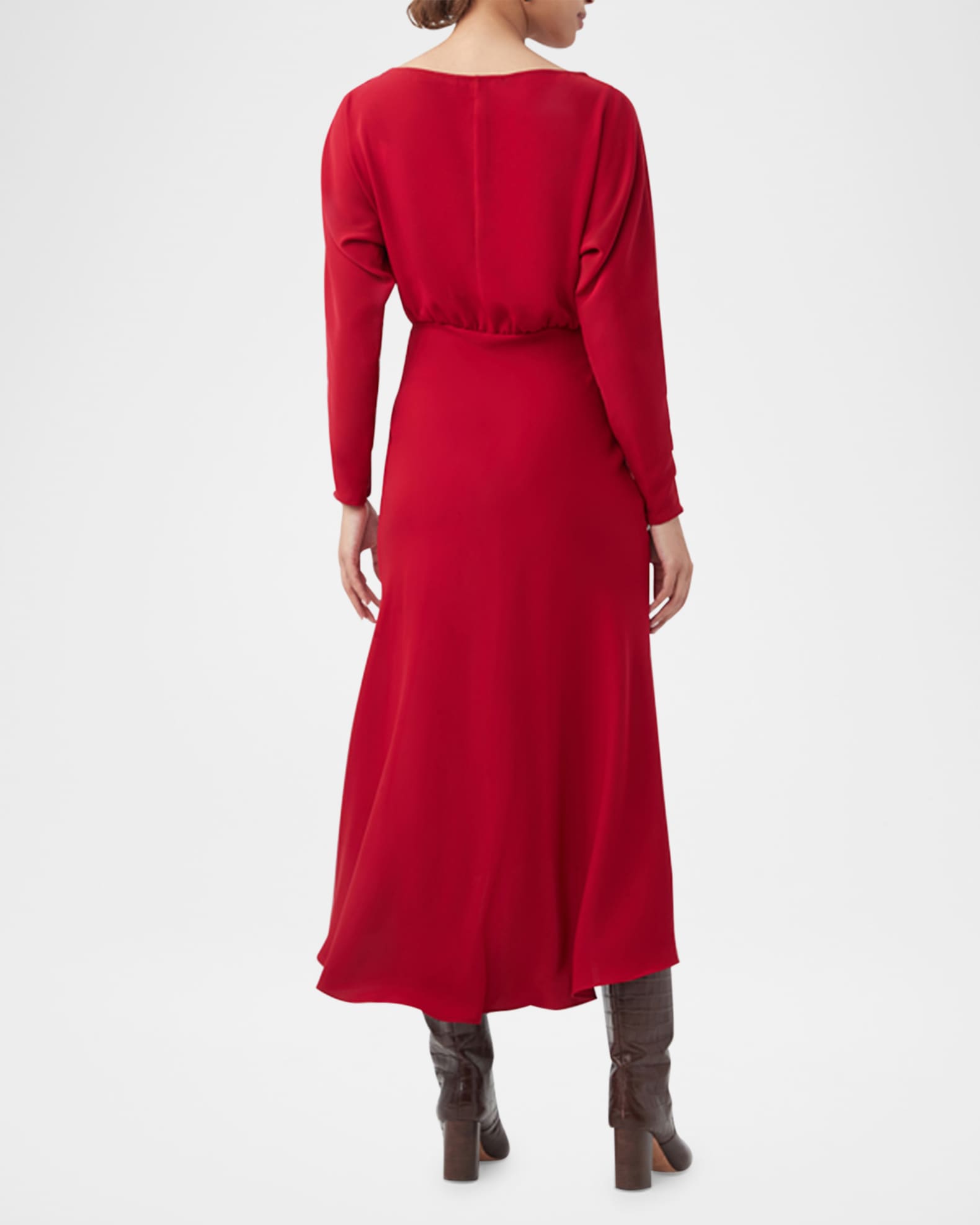 Behati Ruched High-Low Midi Dress 1