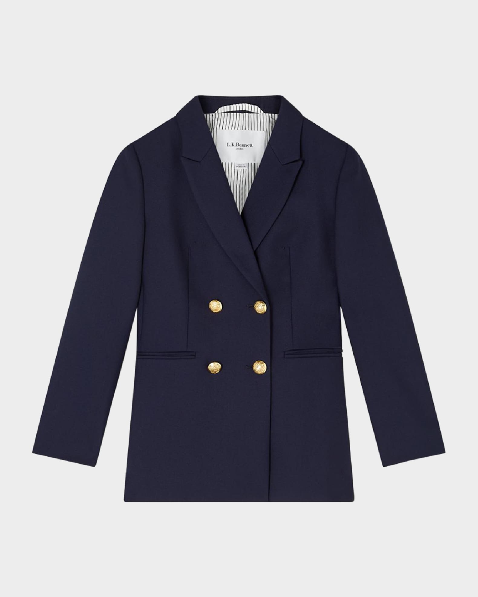 LK Bennett Mariner Double Breasted Sailor Jacket Neiman Marcus