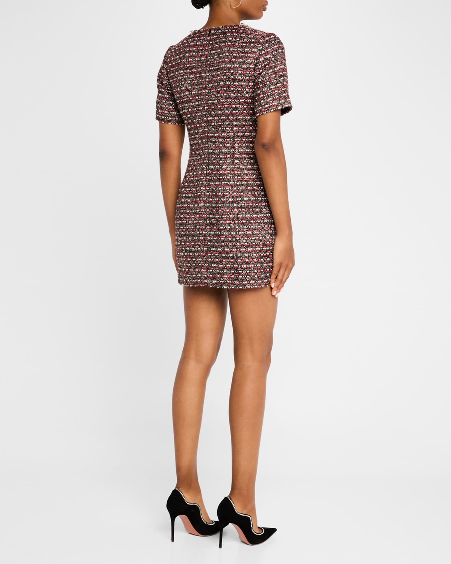Cynthia Crystal-embellished Mini Tweed Dress