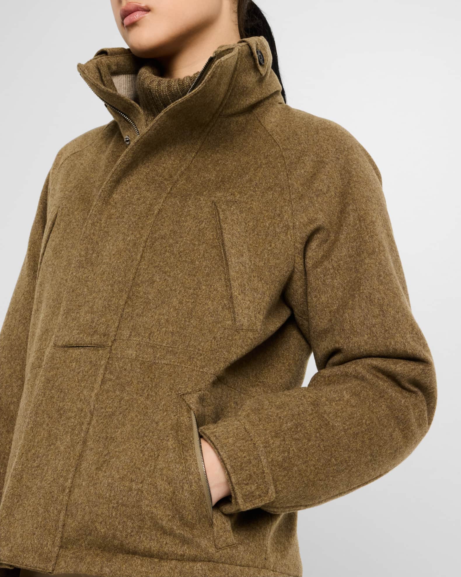 Loro Piana Icer Mini Storm Cashmere Parka Jacket | Neiman Marcus