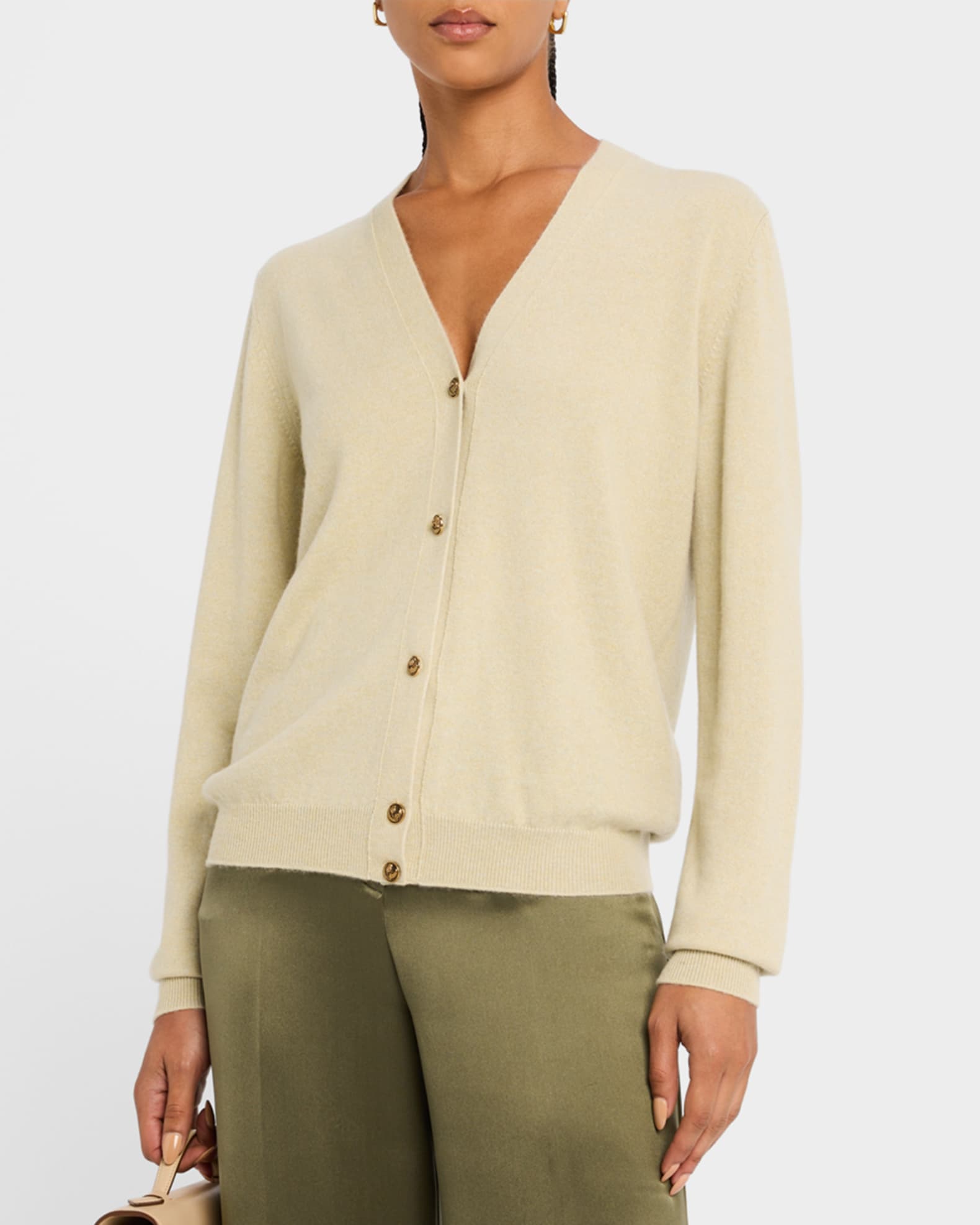 Loro Piana Classic Baby Cashmere Cardigan | Neiman Marcus
