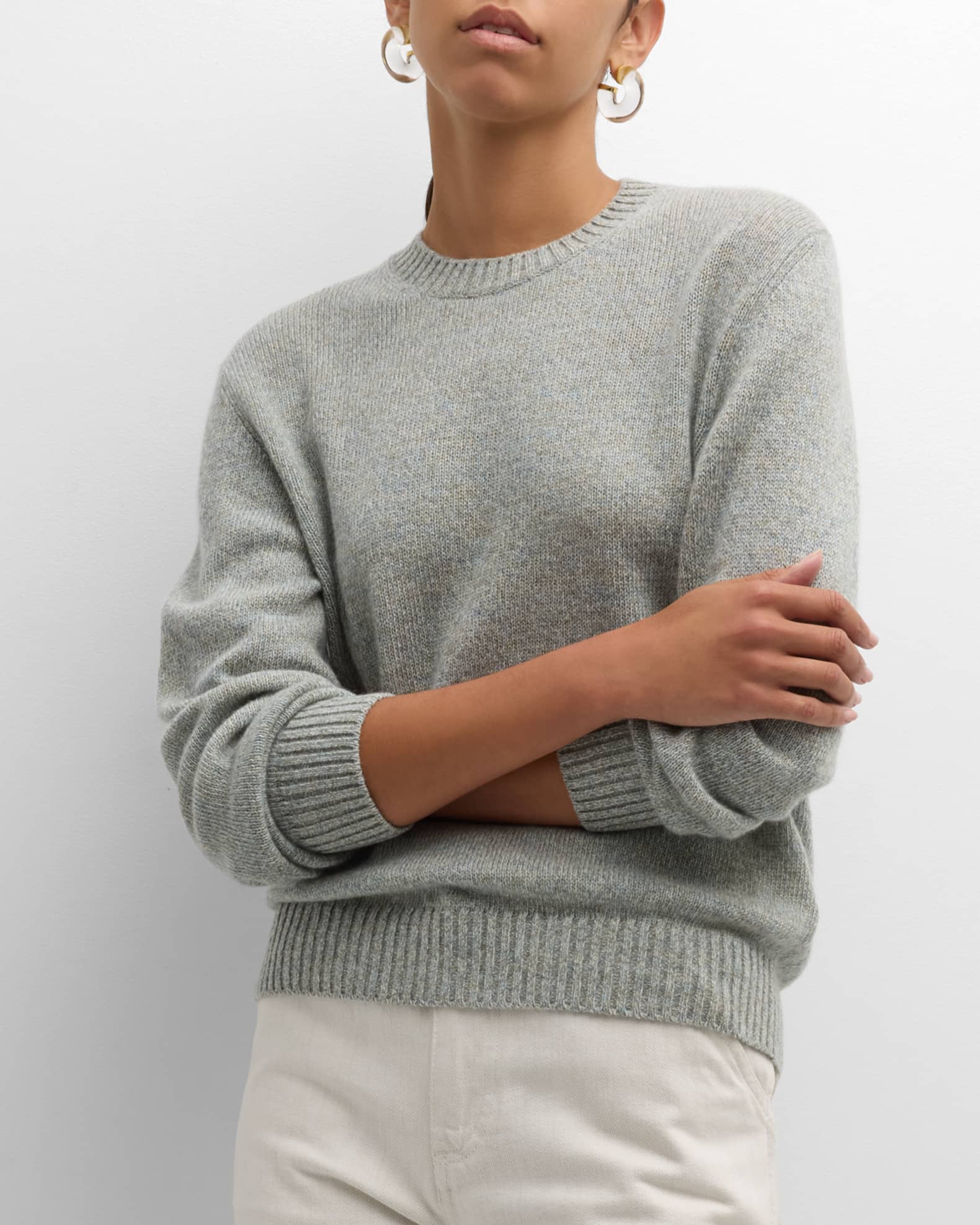 Loro Piana Cellio Cashmere Crewneck Sweater | Neiman Marcus