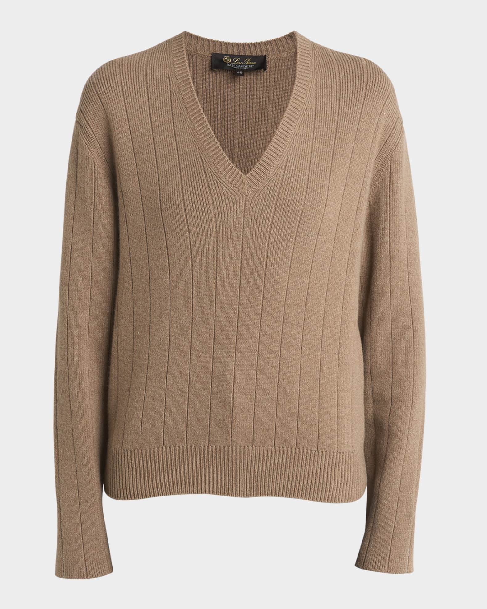 Cervatto V-Neck Baby Cashmere Sweater 0