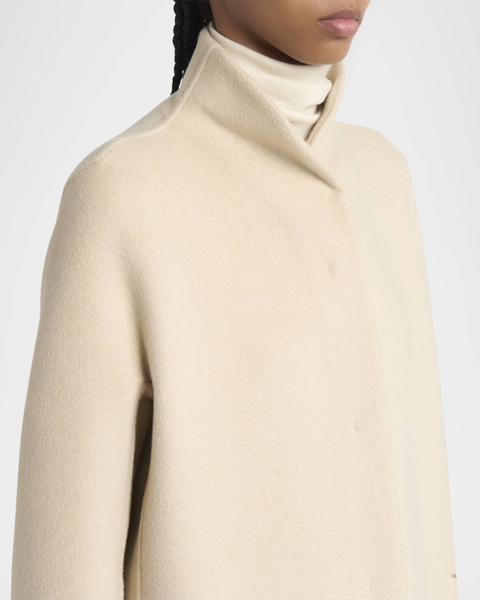 Loro Piana Scotty Double Baby Cashmere Single-Breasted Coat