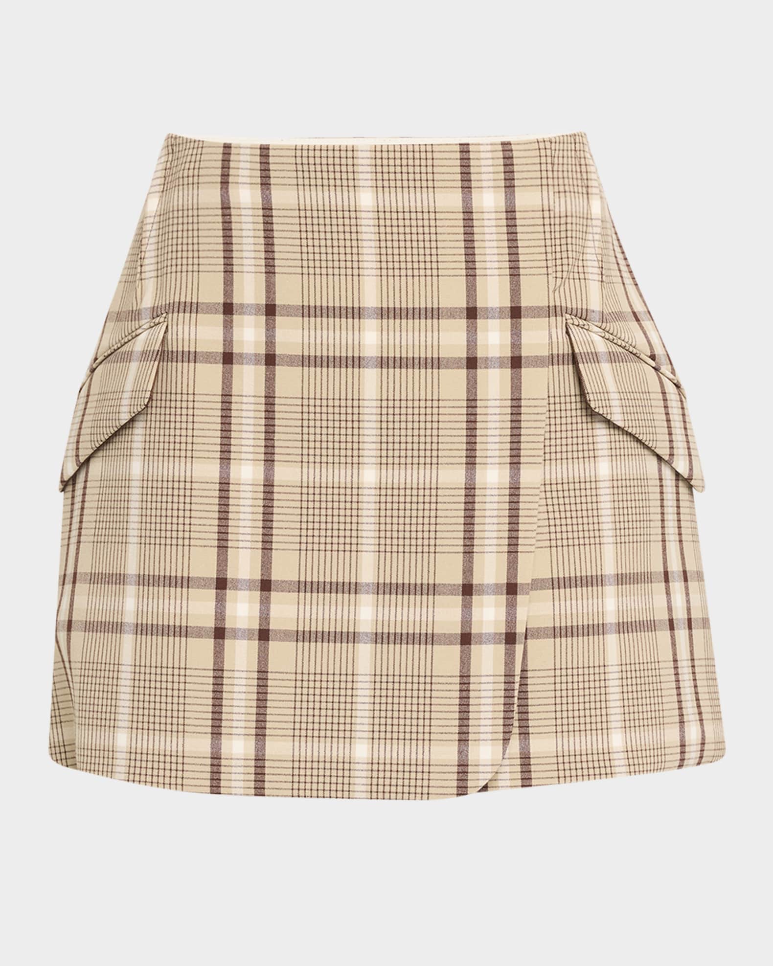 Womens plaid wrap skirt on sale