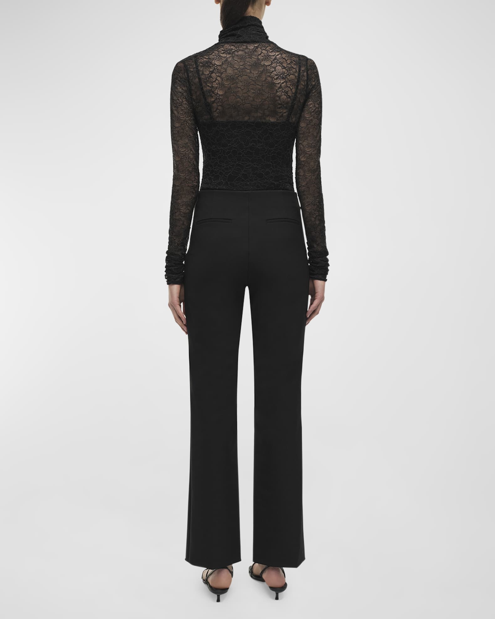 Black lace turtleneck bodysuit new arrivals