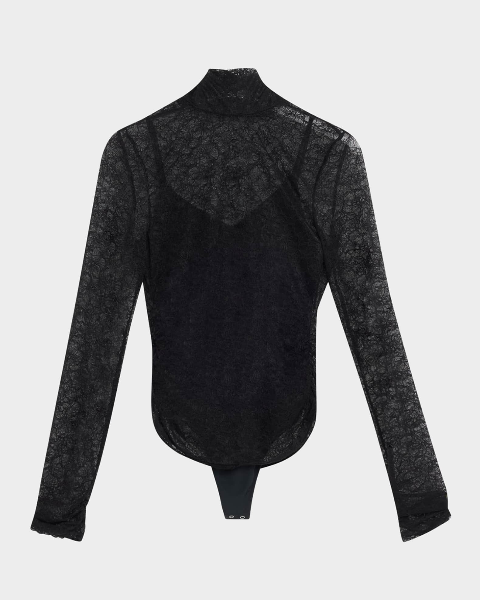 Lace bodysuit over turtleneck discount