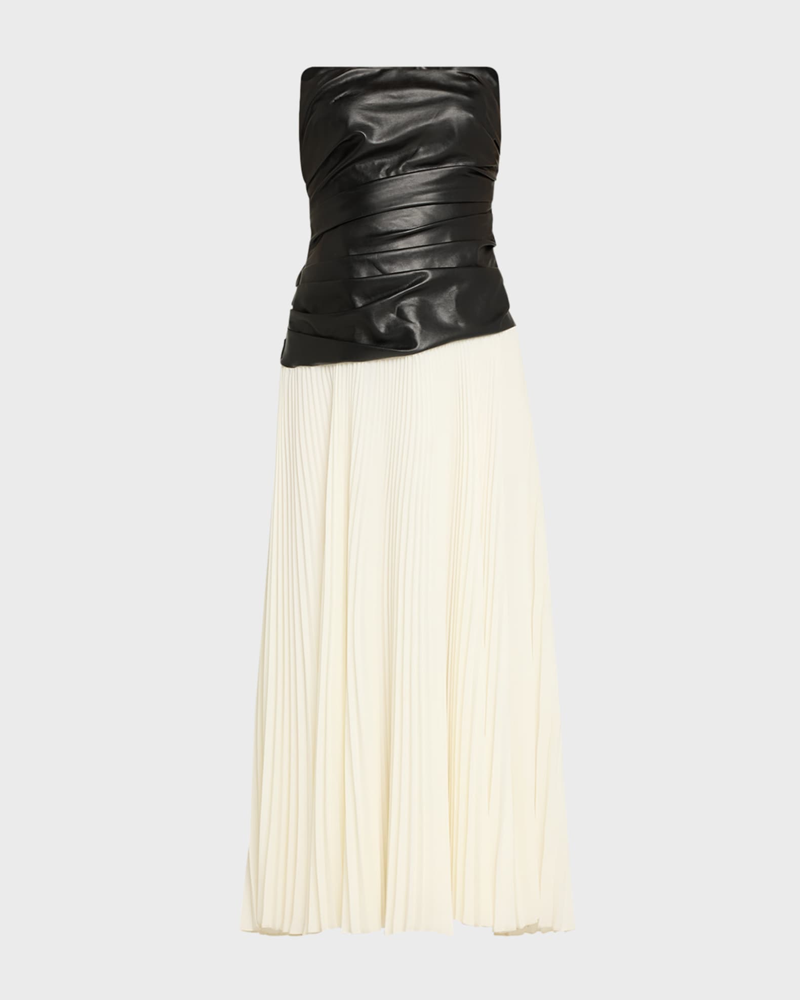 Jonathan simkhai strapless bustier asymmetric dress hotsell