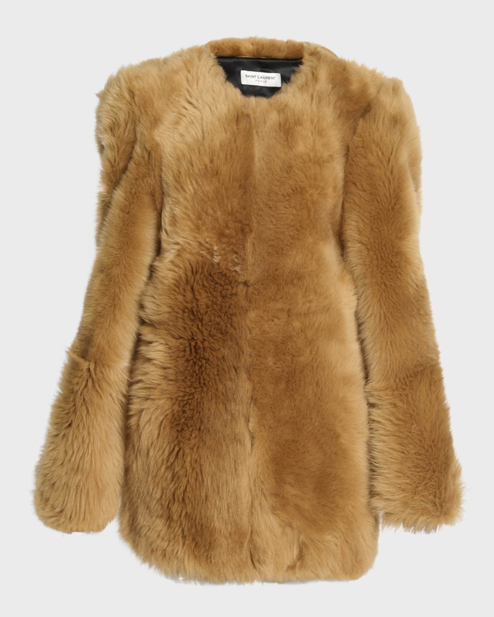 Saint Laurent Faux Fur Jacket Neiman Marcus