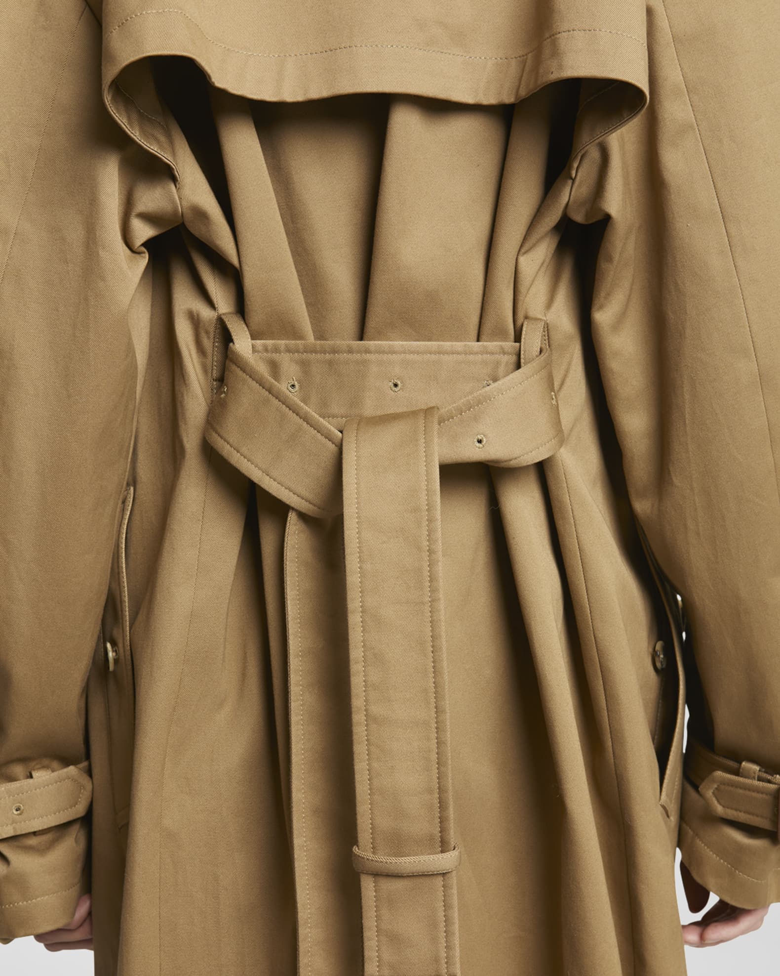 Saint Laurent Full-Length Belted Trench Coat | Neiman Marcus