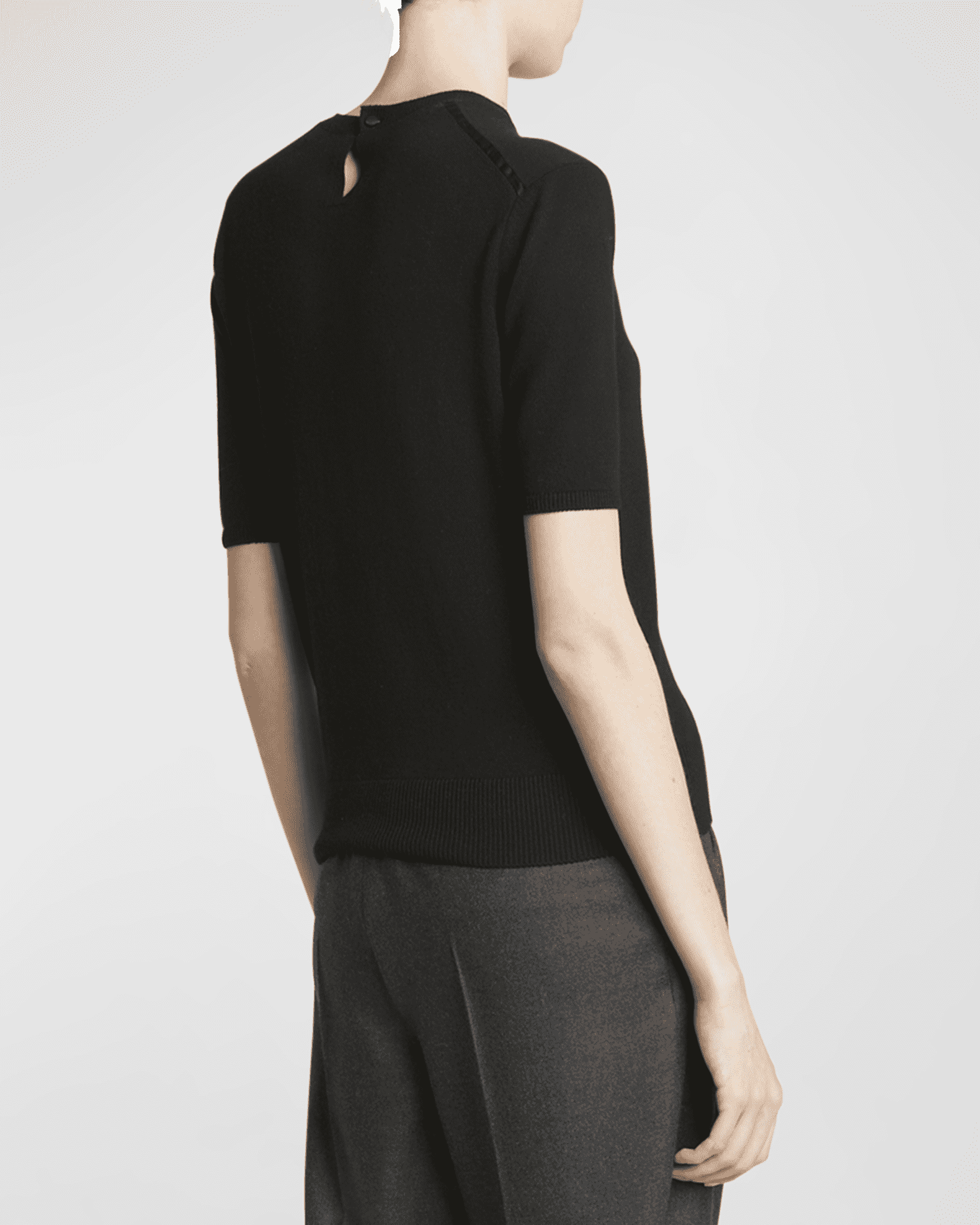 Saint Laurent Short-Sleeve Wool Sweater | Neiman Marcus