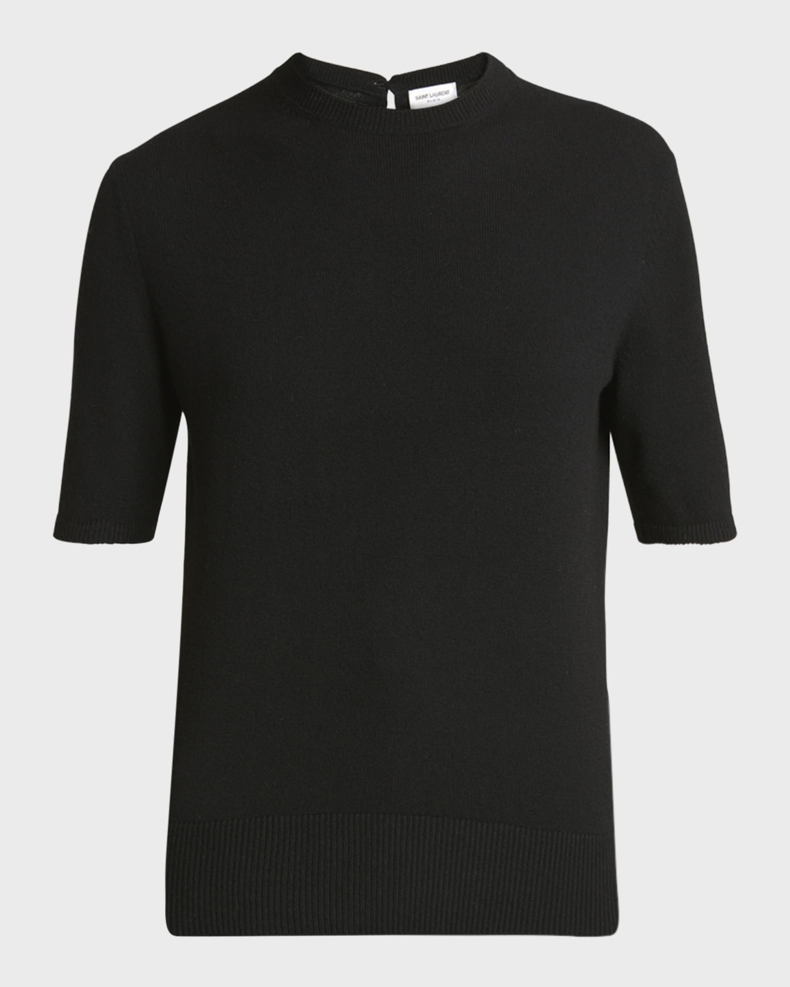 SAINT LAURENT - Striped Metallic Knitted Sweater - Black
