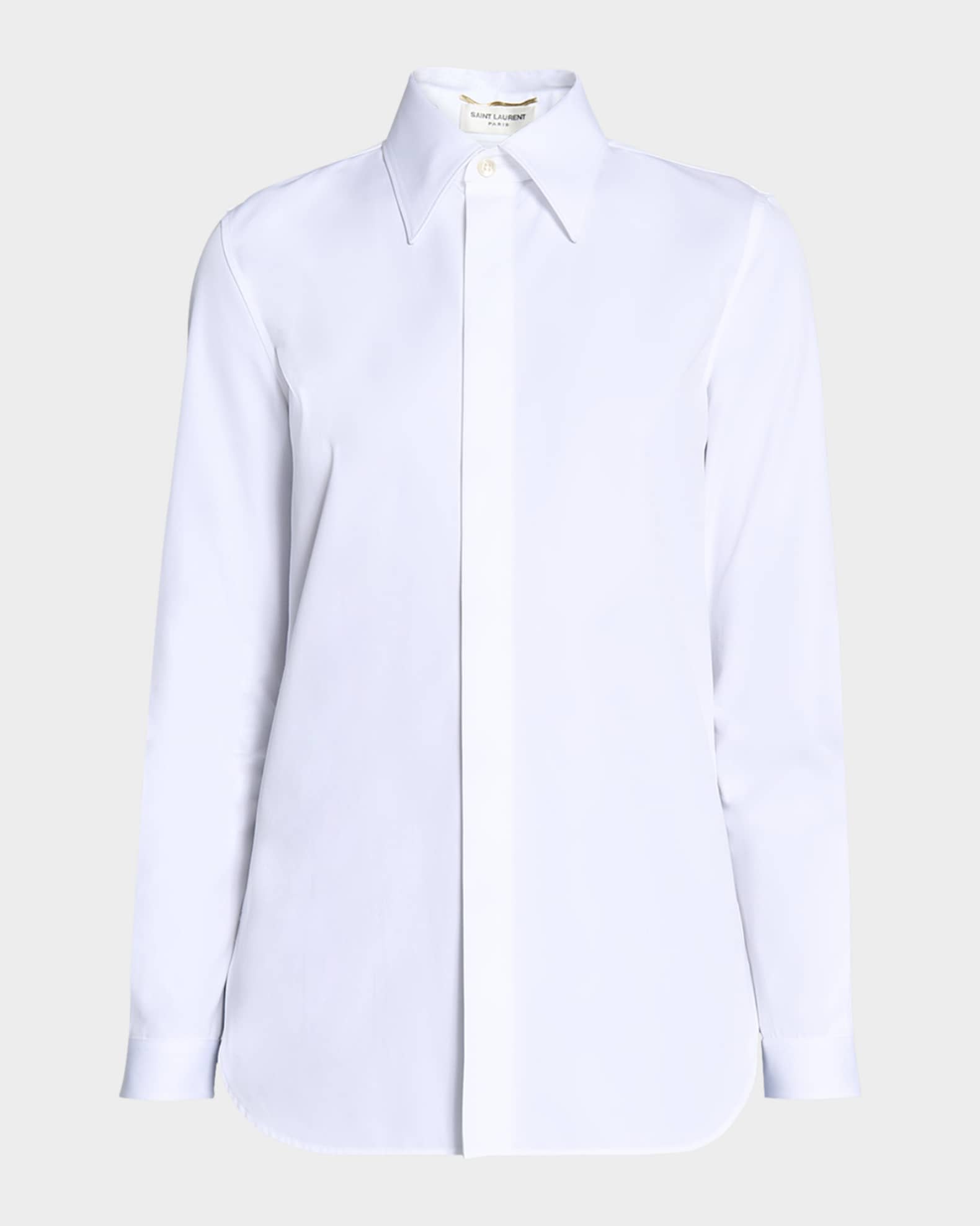 Cotton Button-Front Blouse 0